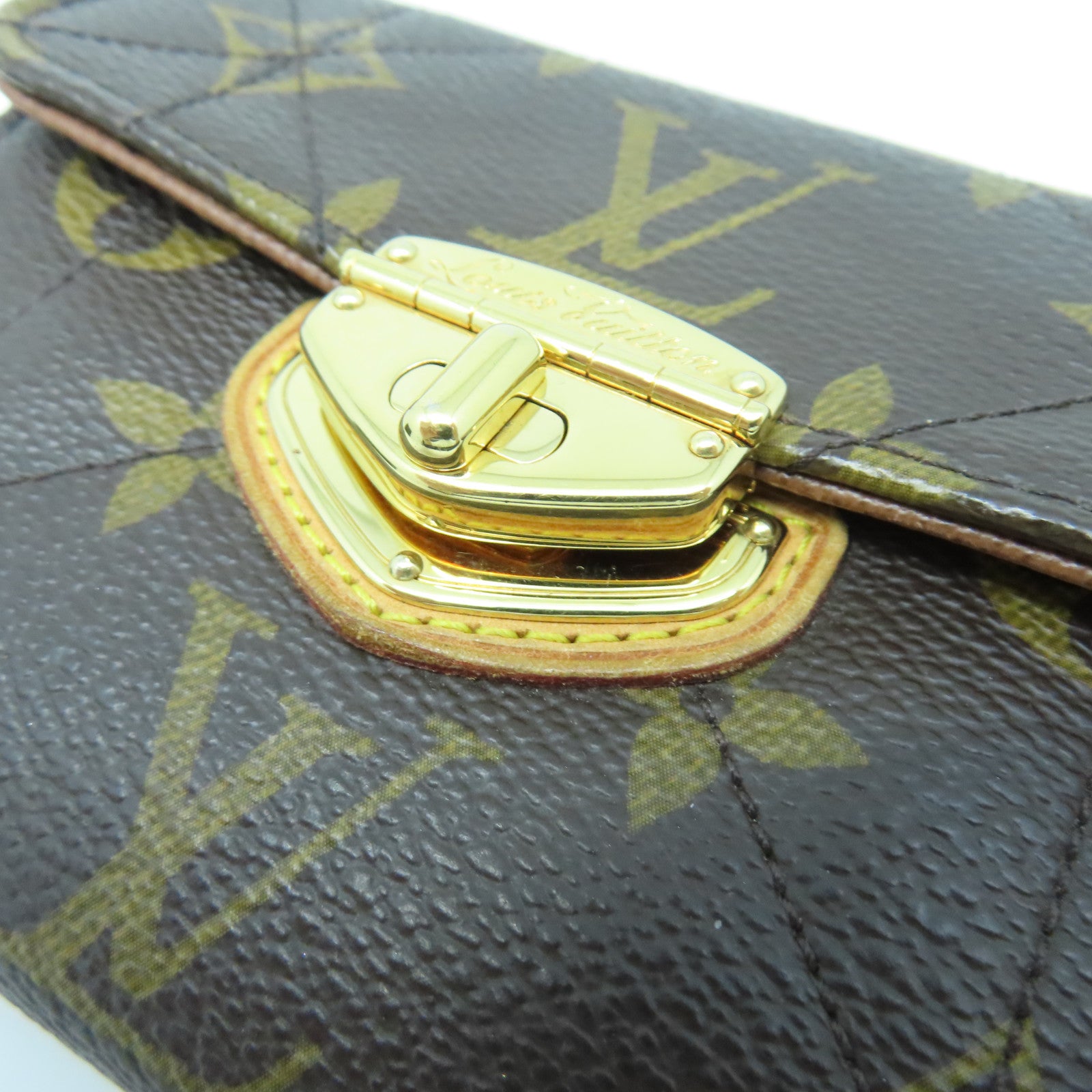 LOUIS VUITTON Monogram Etoile Portefeuille Compact Wallet Gold Buckle Wallet Brown