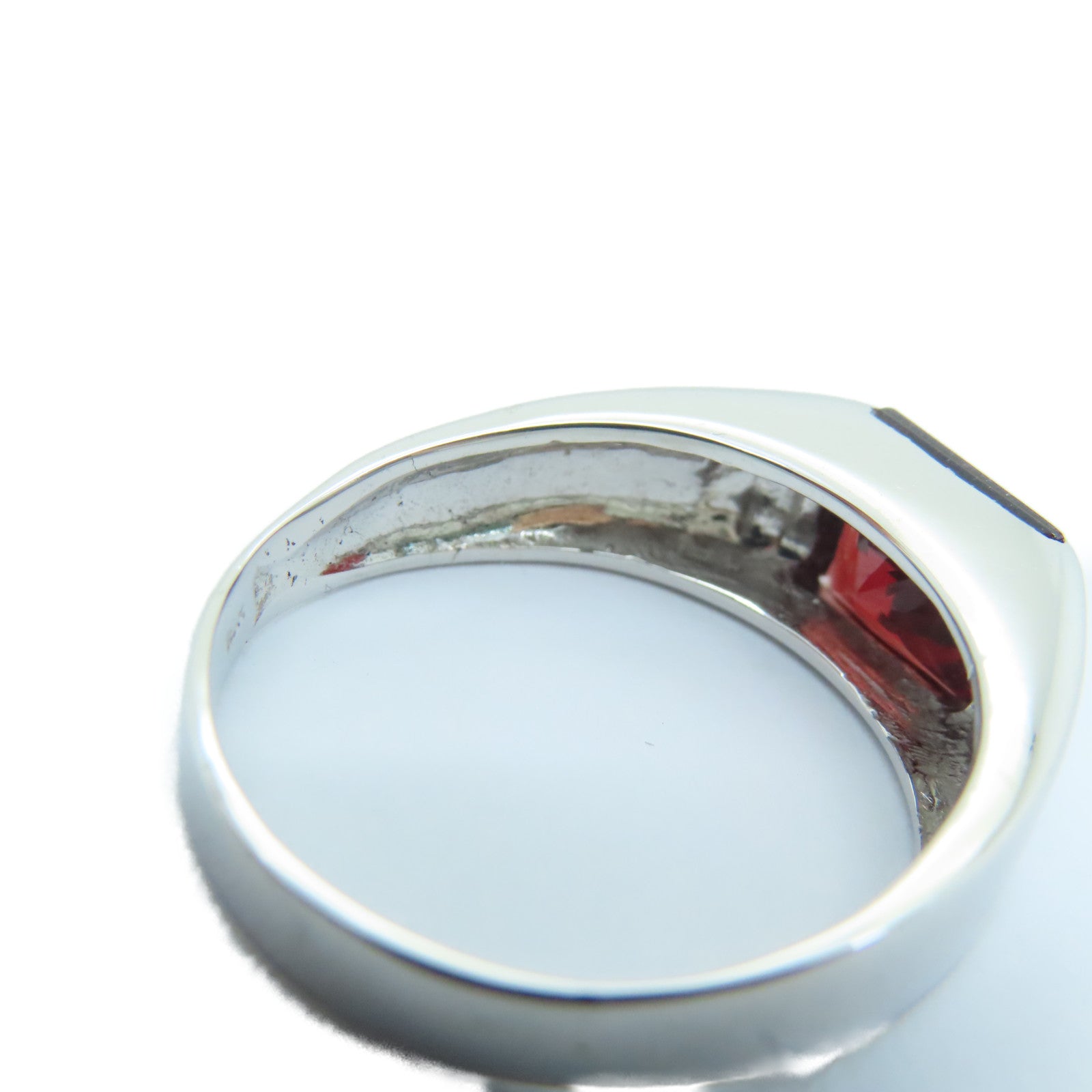 JEWELRY 【激减优惠】18K白金Garnet Ring石榴石戒指US#7.75