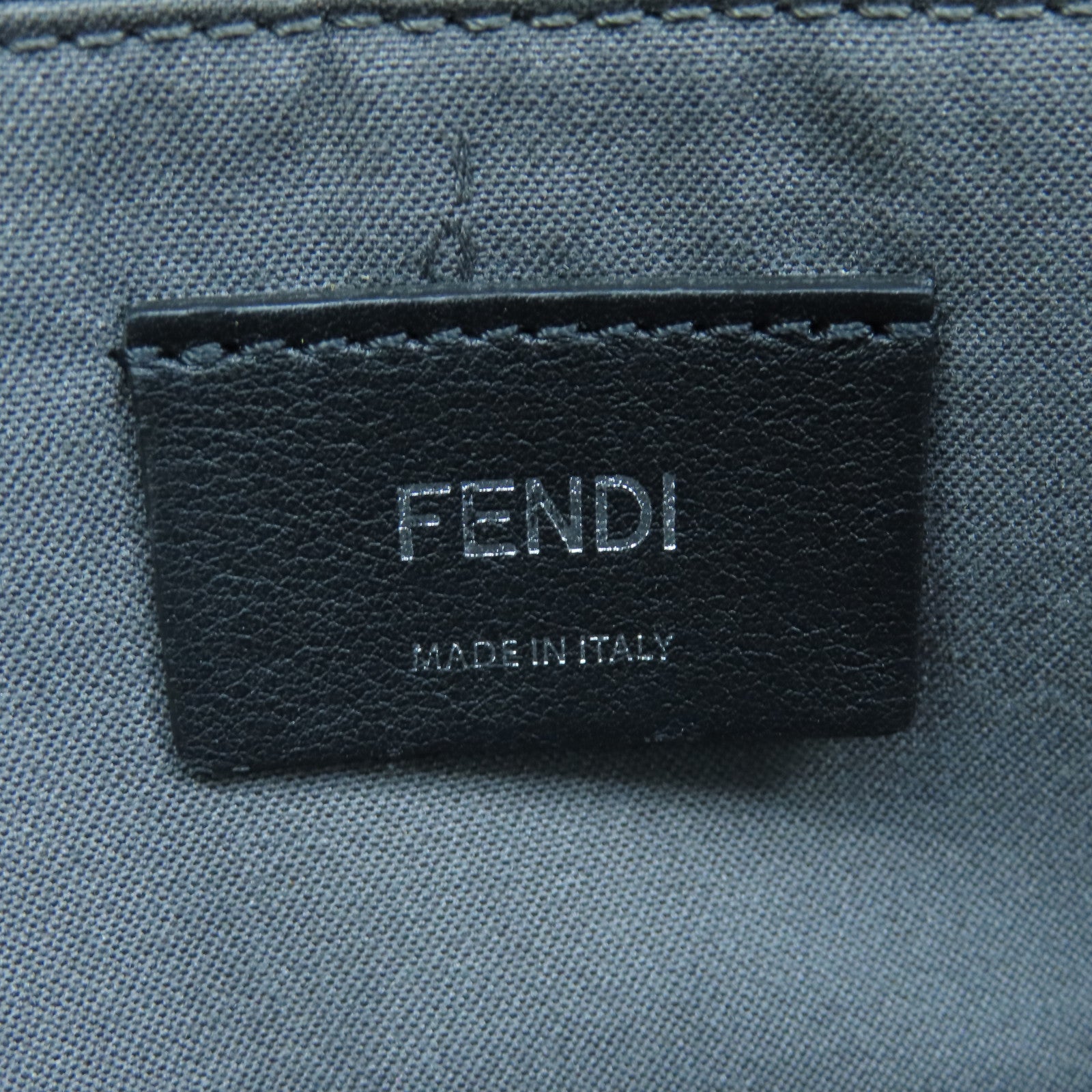 FENDI 牛皮皮革By The Way銀扣手挽肩背兩用袋淺藍色