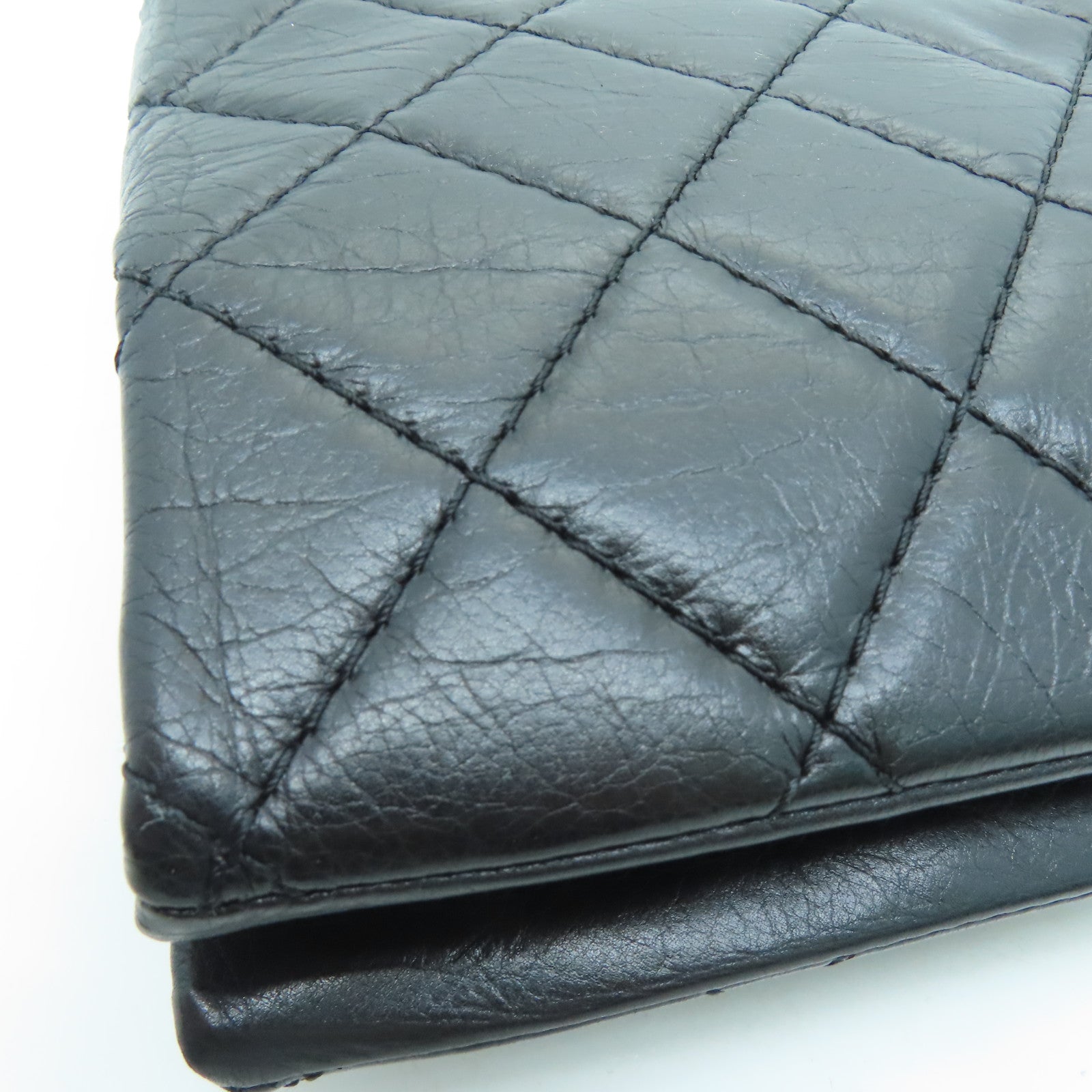 CHANEL 【激减优惠】Agedcalf皮革Shoulder Bag肩背袋黑色
