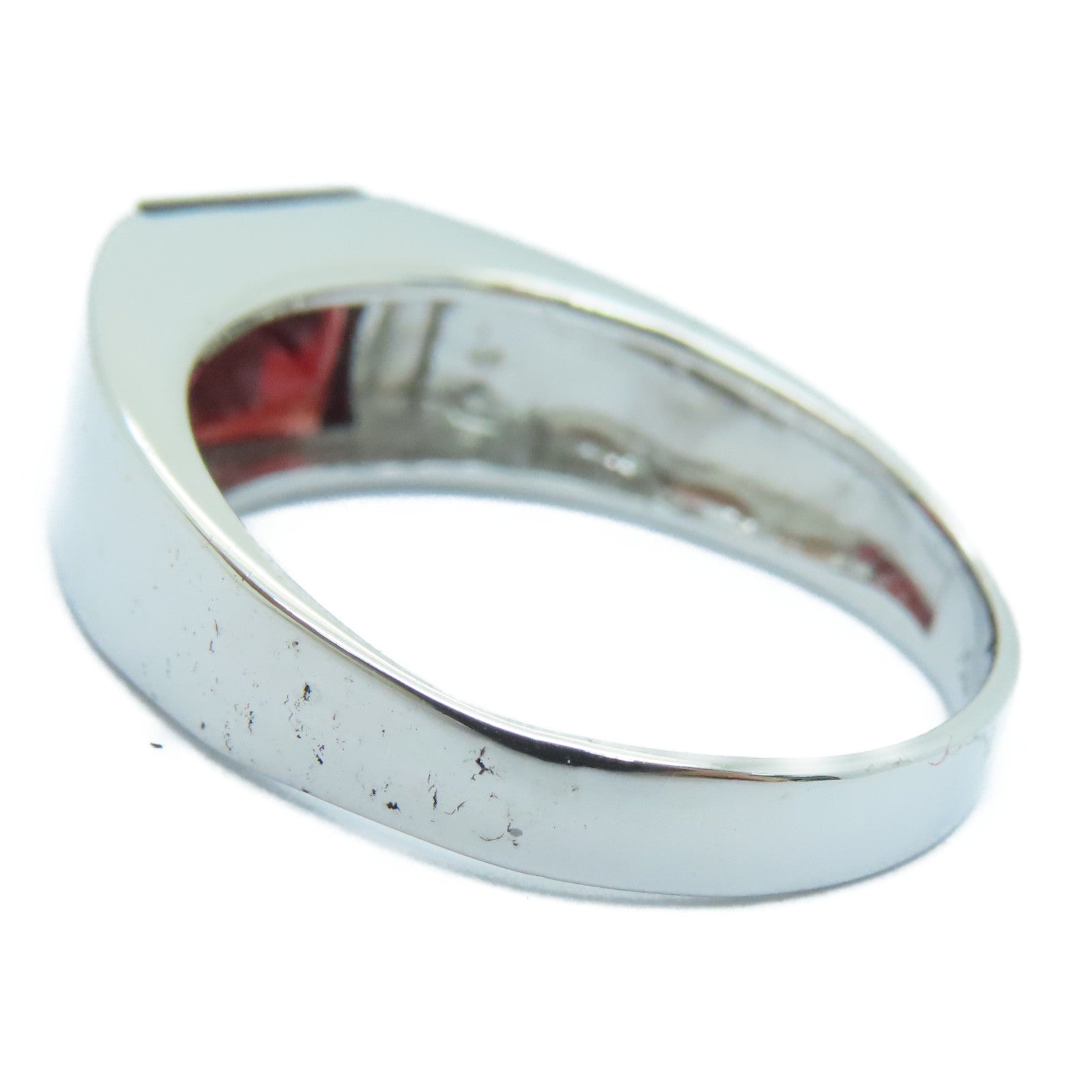 JEWELRY 【激减优惠】18K白金Garnet Ring石榴石戒指US#7.75