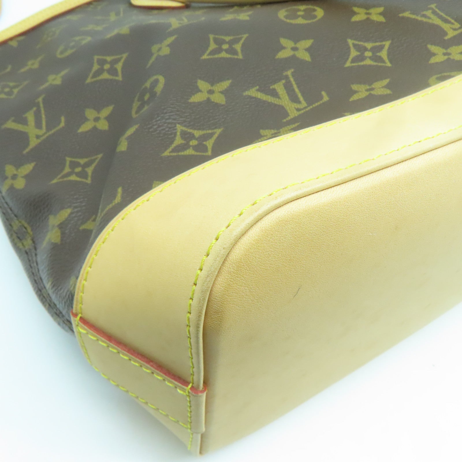 LOUIS VUITTON Monogram Lockit Horizontal金扣肩背袋啡色