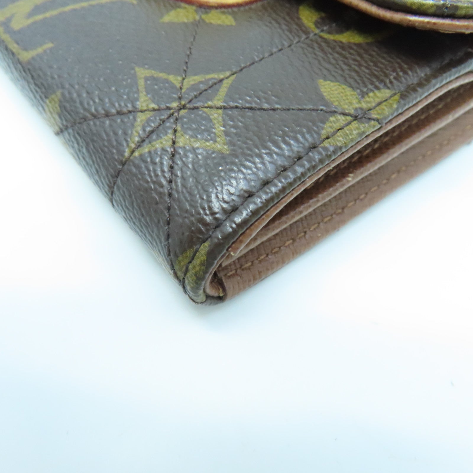 LOUIS VUITTON Monogram Etoile Portefeuille Compact Wallet Gold Buckle Wallet Brown