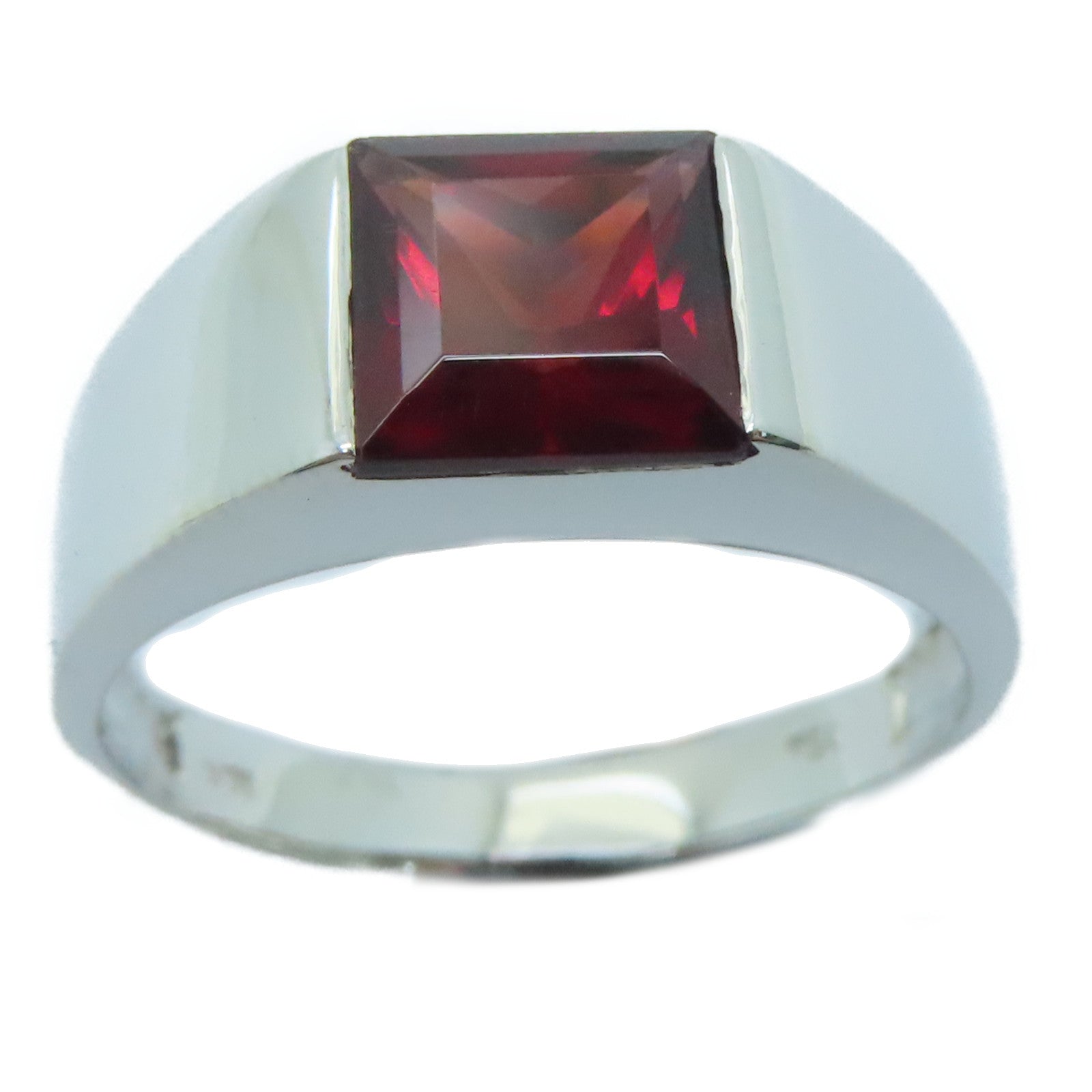 JEWELRY 【激减优惠】18K白金Garnet Ring石榴石戒指US#7.75