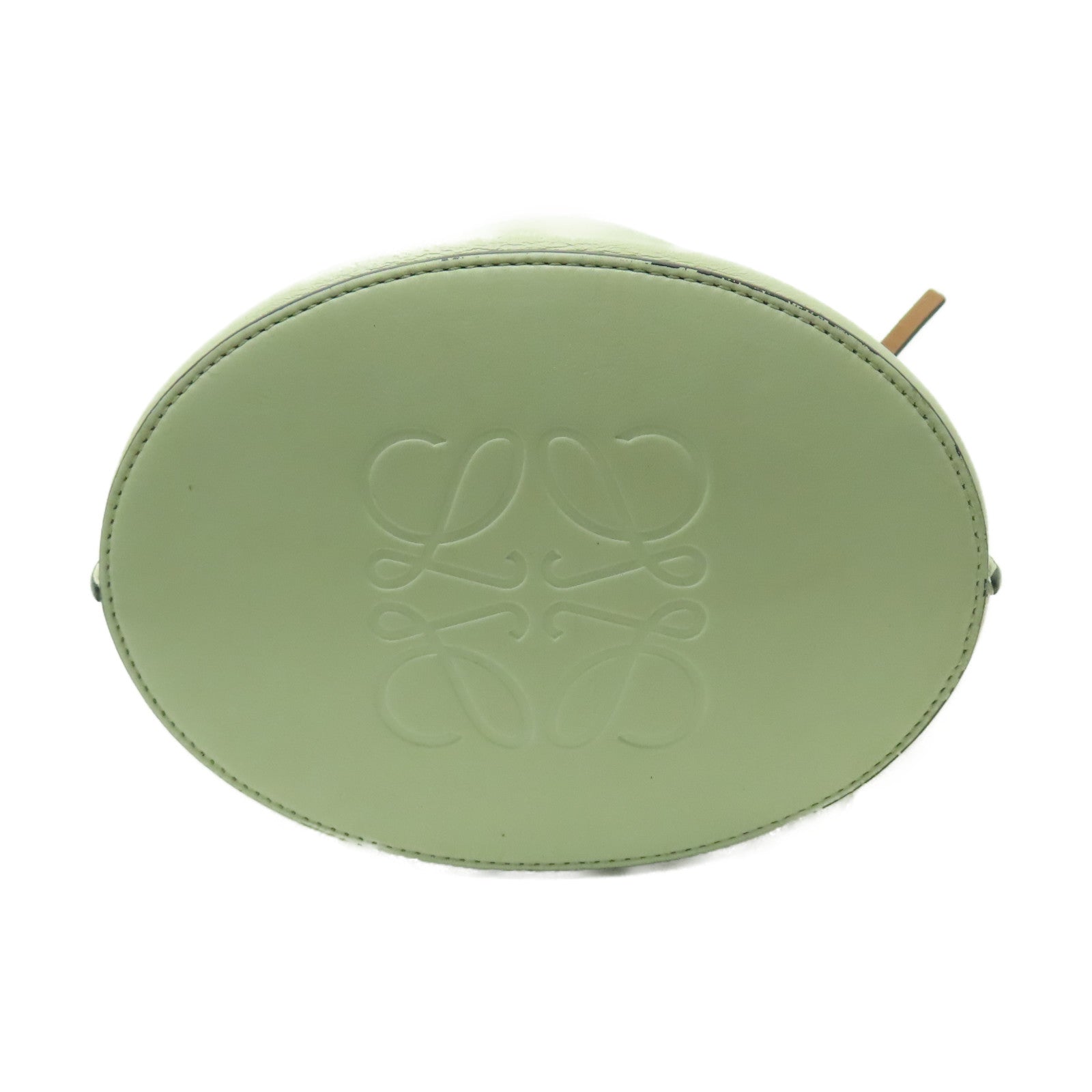 LOEWE 牛皮皮革Shoulder Bag銀扣手挽肩背兩用袋白色