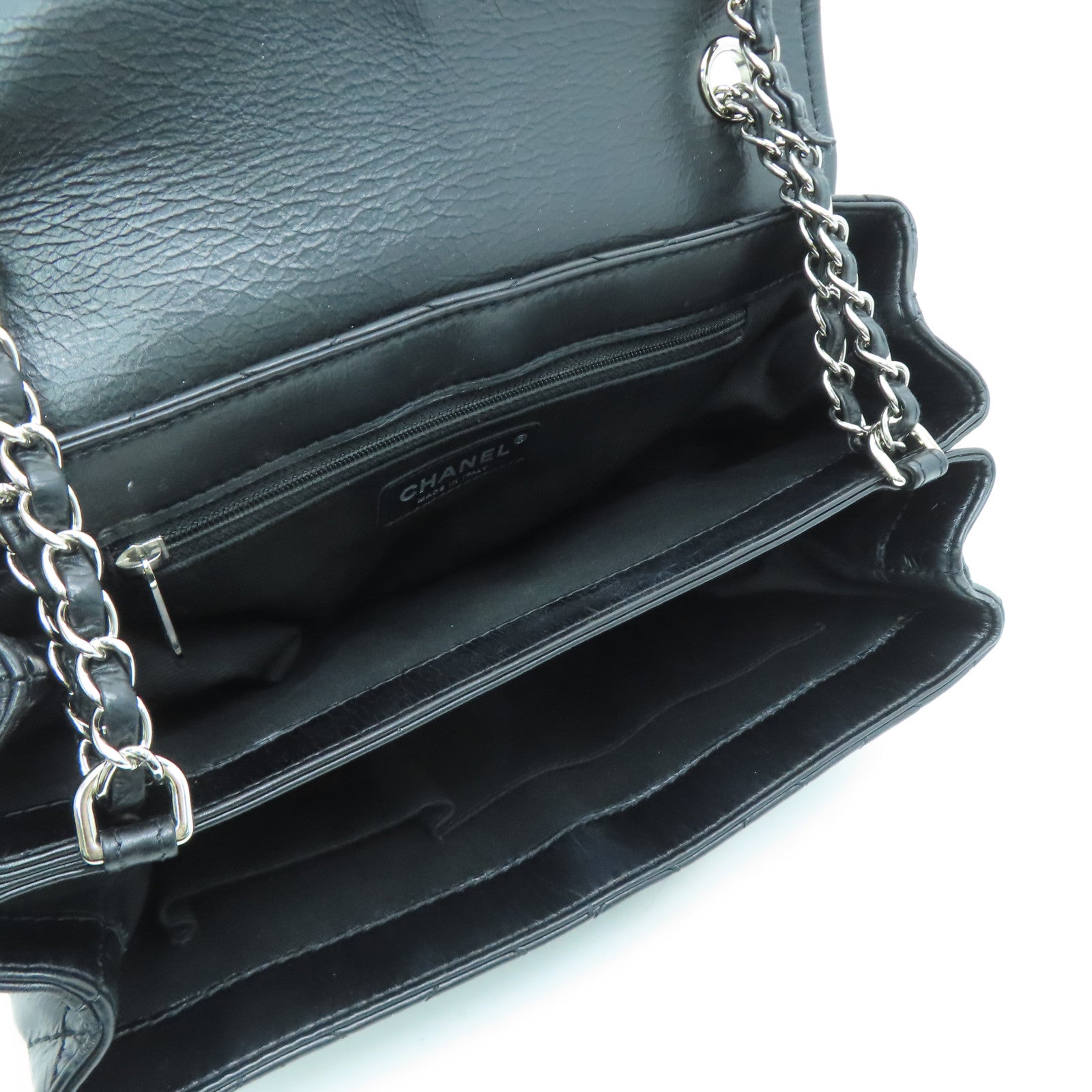 CHANEL 【激减优惠】Agedcalf皮革Shoulder Bag肩背袋黑色