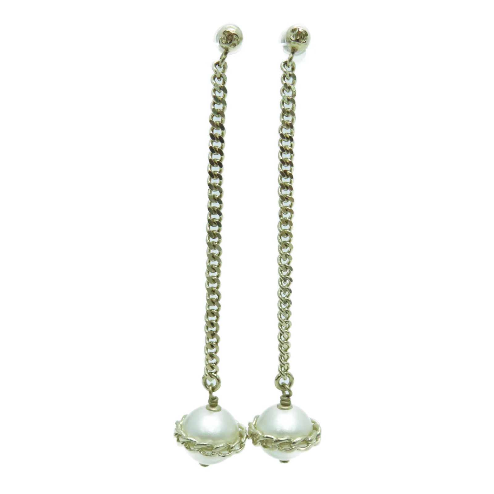 CHANEL 金属/PVC Earrings耳环金色