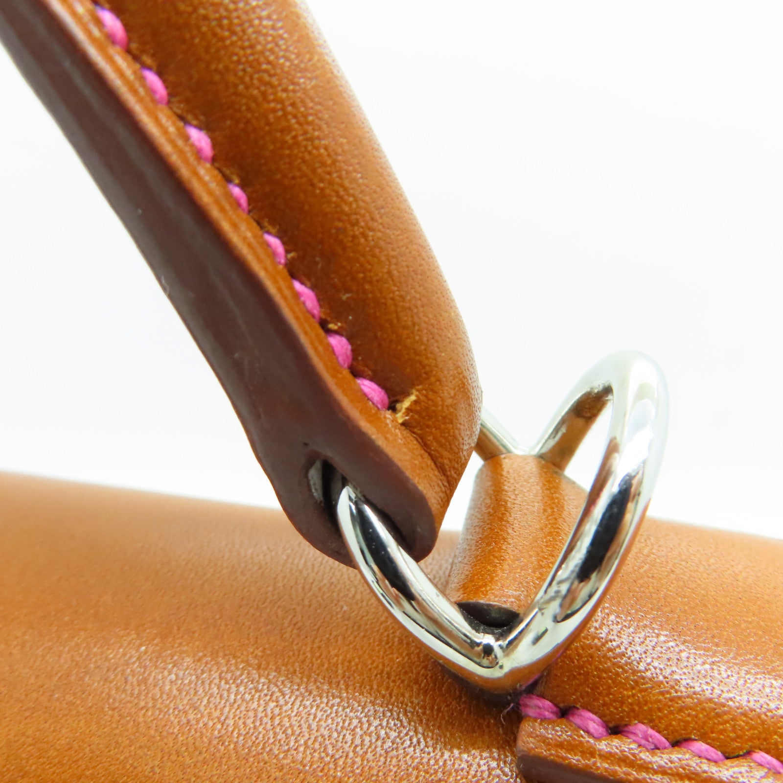 HERMES Tadelakt皮革Kelly 32銀扣手挽袋啡色