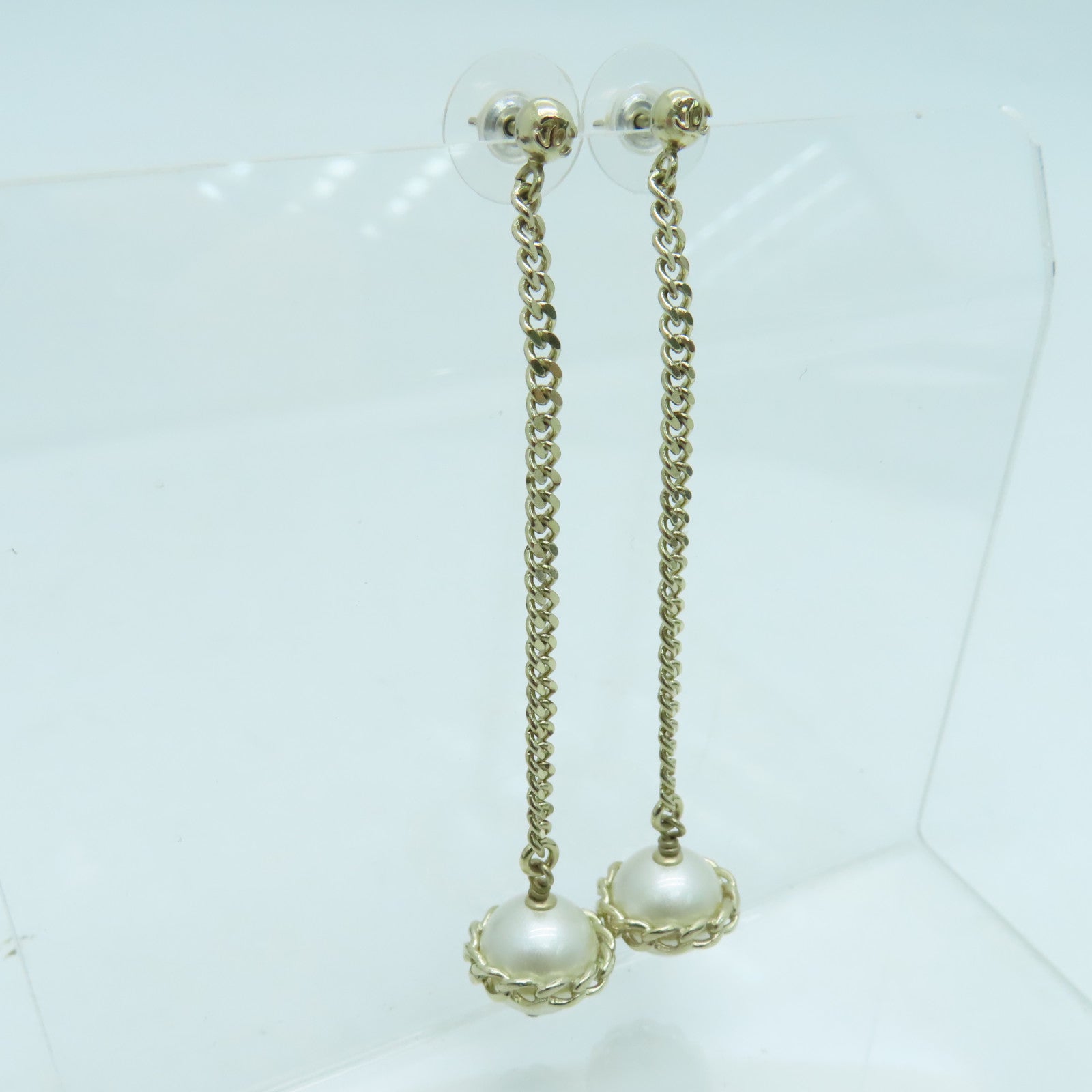 CHANEL 金属/PVC Earrings耳环金色
