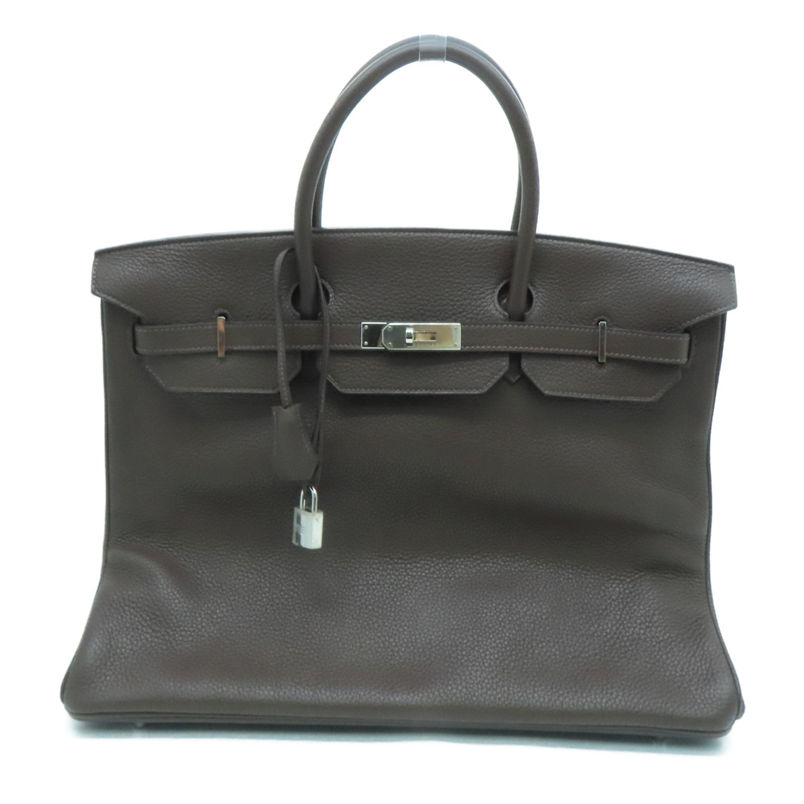 HERMES Togo皮革Birkin 40銀扣手挽袋Chocolate/啡色