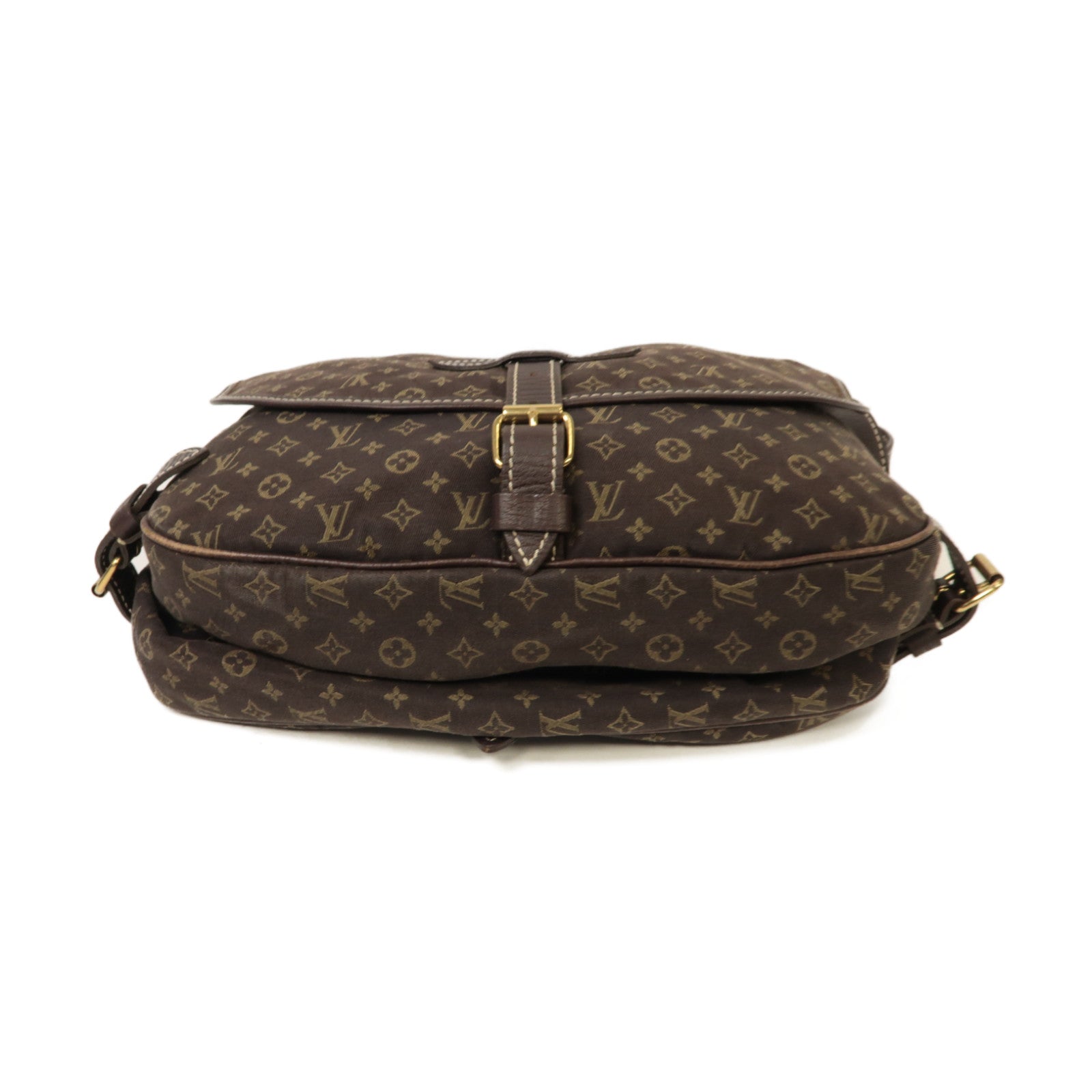 LOUIS VUITTON Monogram Mini Lin Saumur 30金扣肩背袋啡色