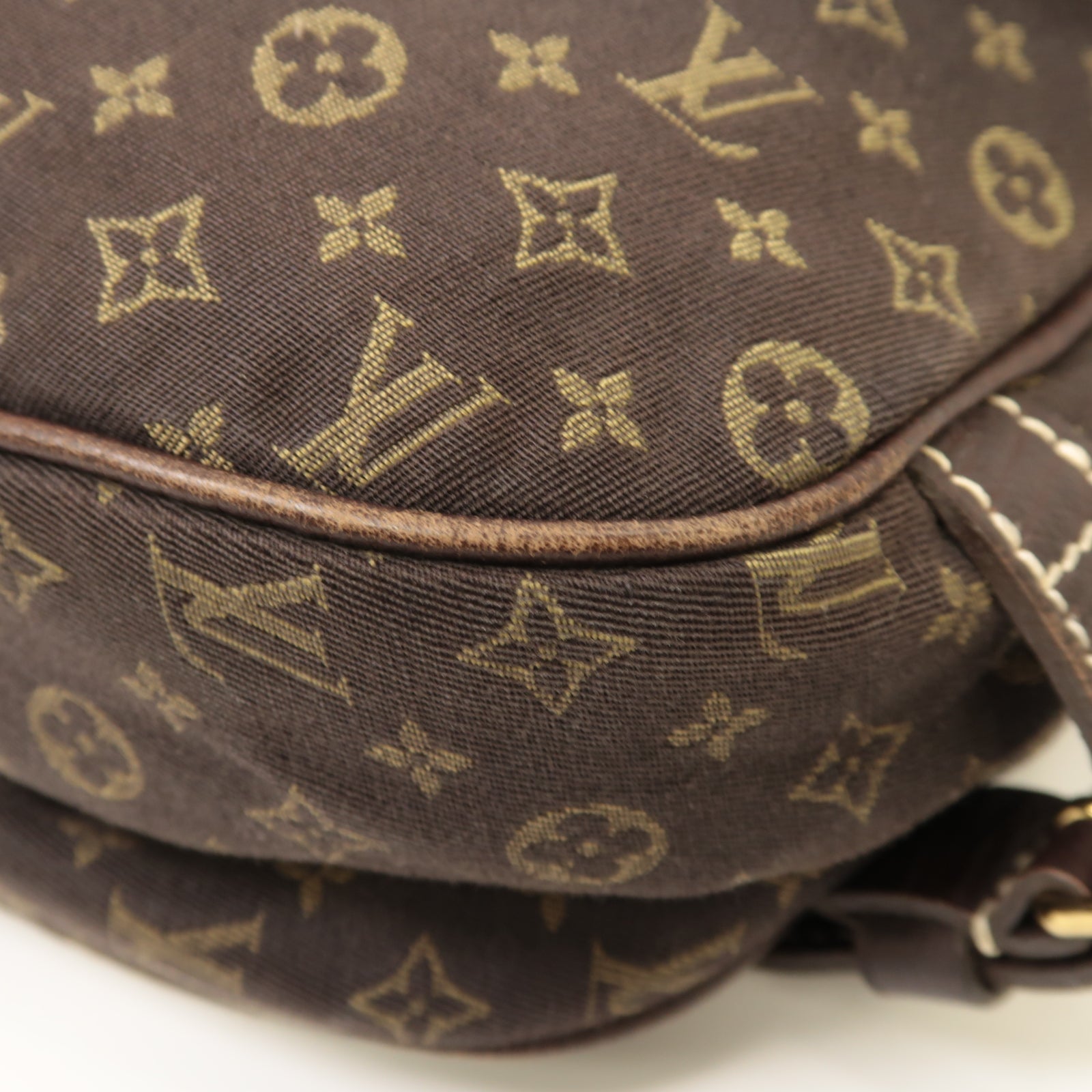 LOUIS VUITTON Monogram Mini Lin Saumur 30金扣肩背袋啡色