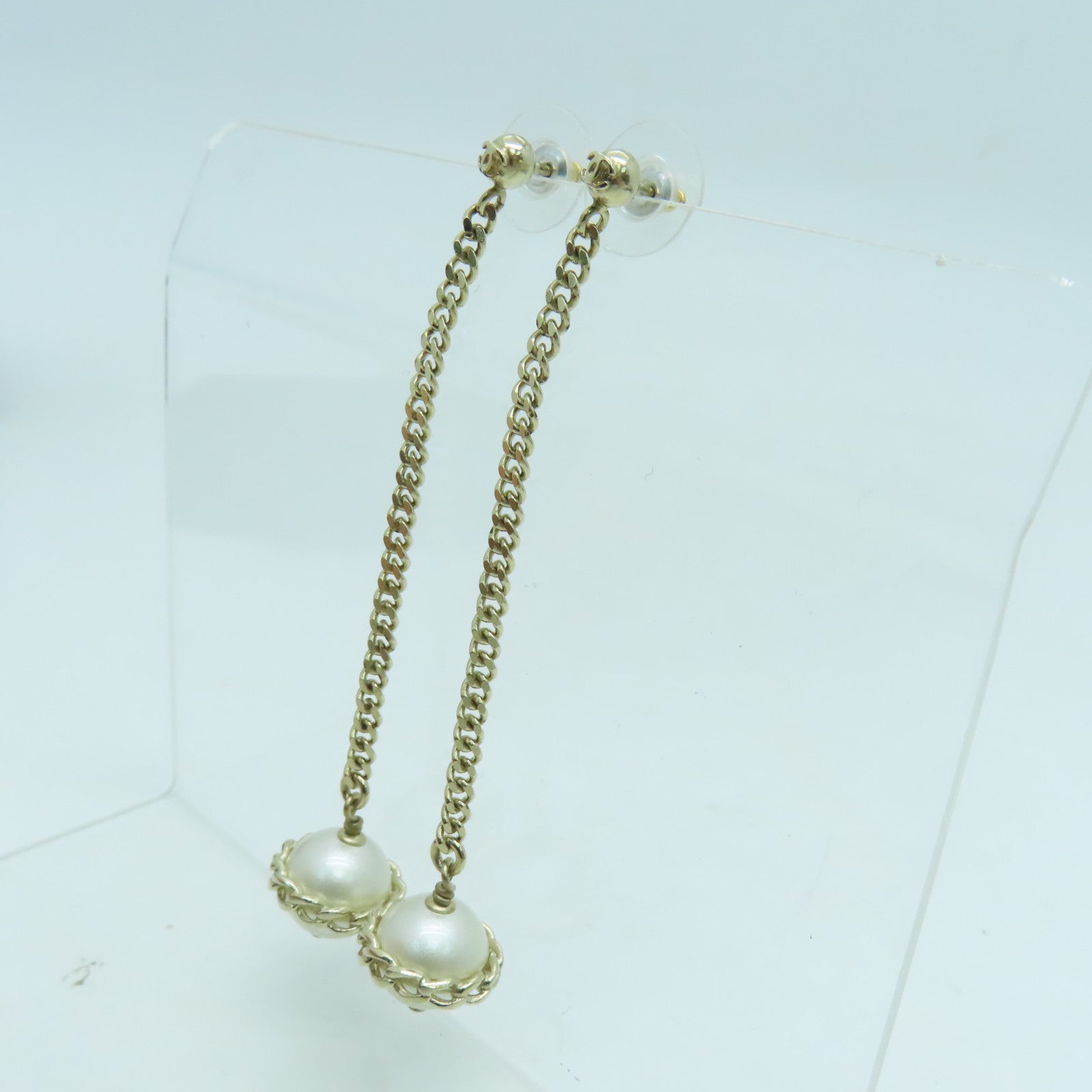 CHANEL 金属/PVC Earrings耳环金色