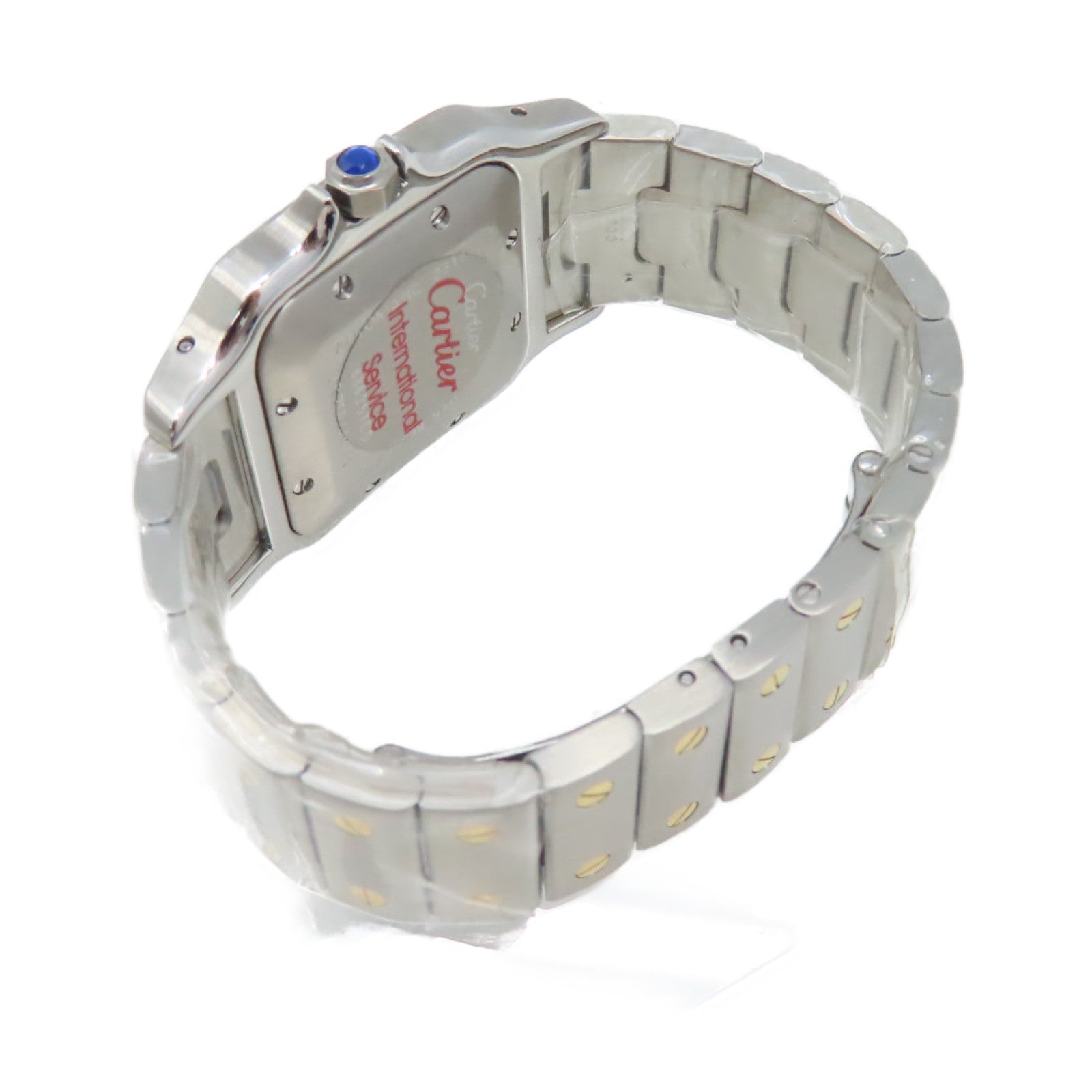 CARTIER Santos Galbee Watch 18K黃金/不鏽鋼自動機芯手錶白色