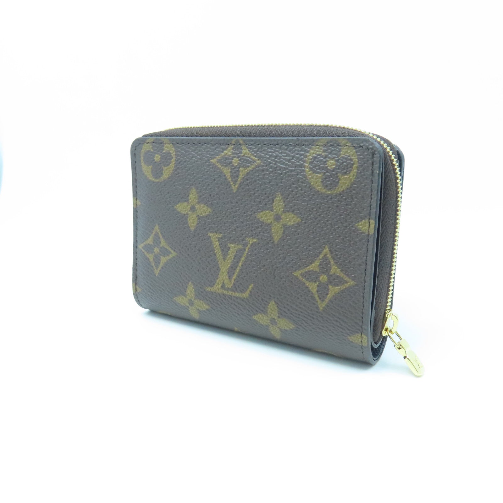 LOUIS VUITTON Monogram Lou Wallet gold buckle wallet brown