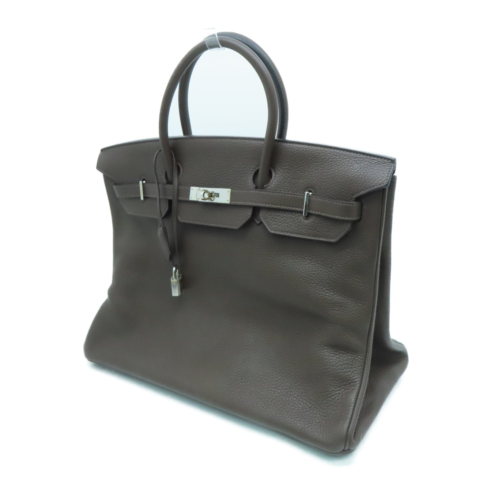 HERMES Togo皮革Birkin 40銀扣手挽袋Chocolate/啡色