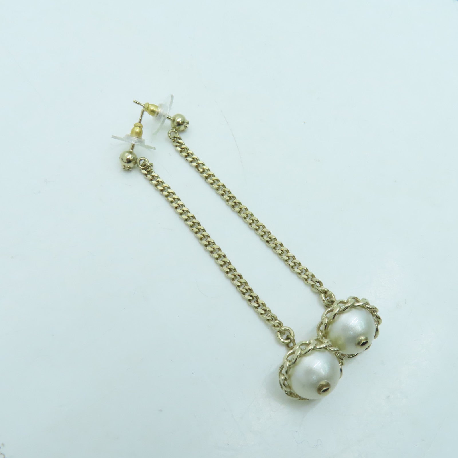 CHANEL 金属/PVC Earrings耳环金色