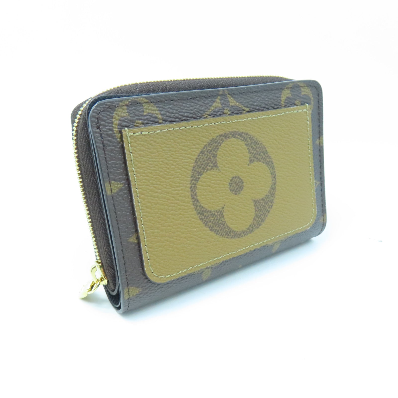 LOUIS VUITTON Monogram Lou Wallet gold buckle wallet brown
