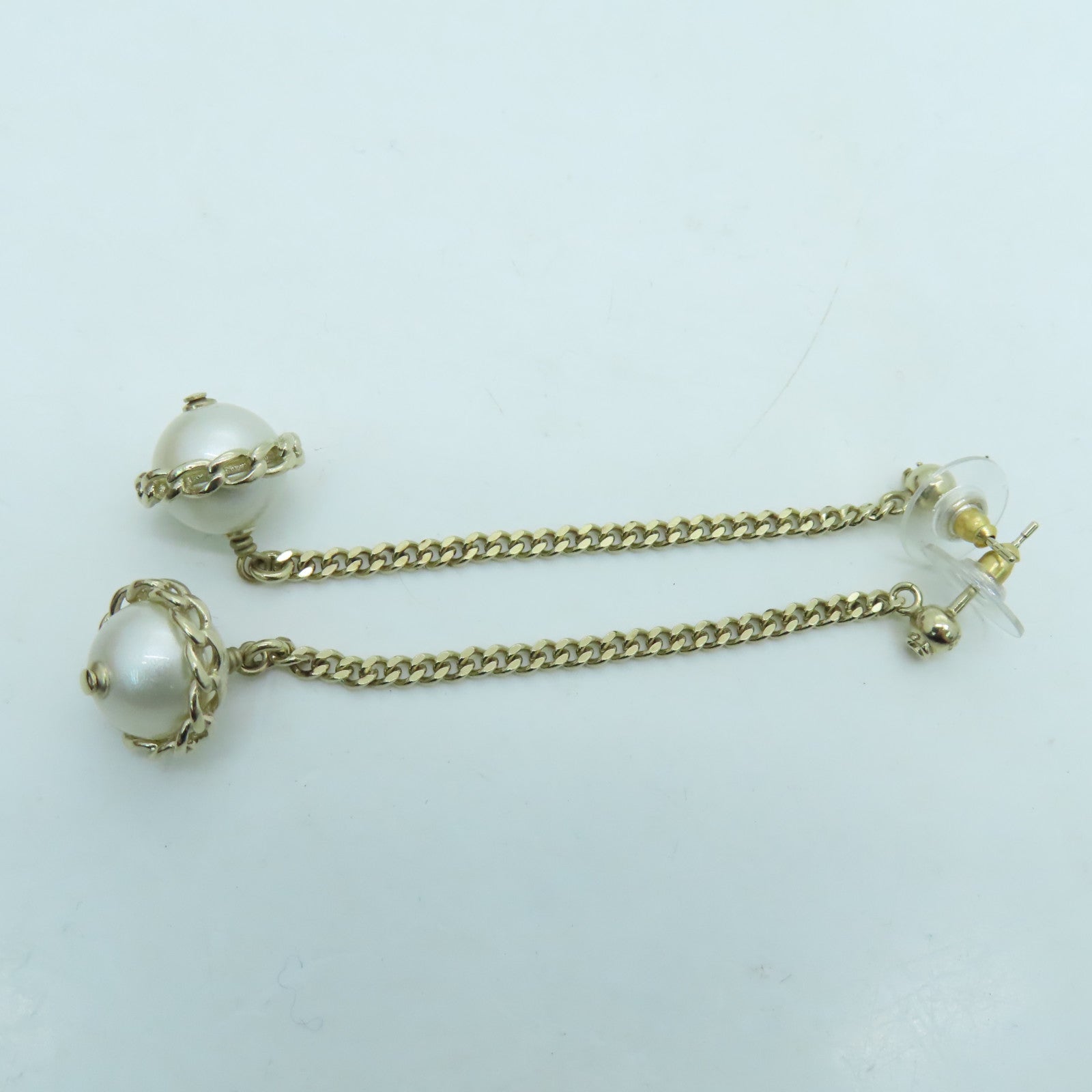 CHANEL 金属/PVC Earrings耳环金色