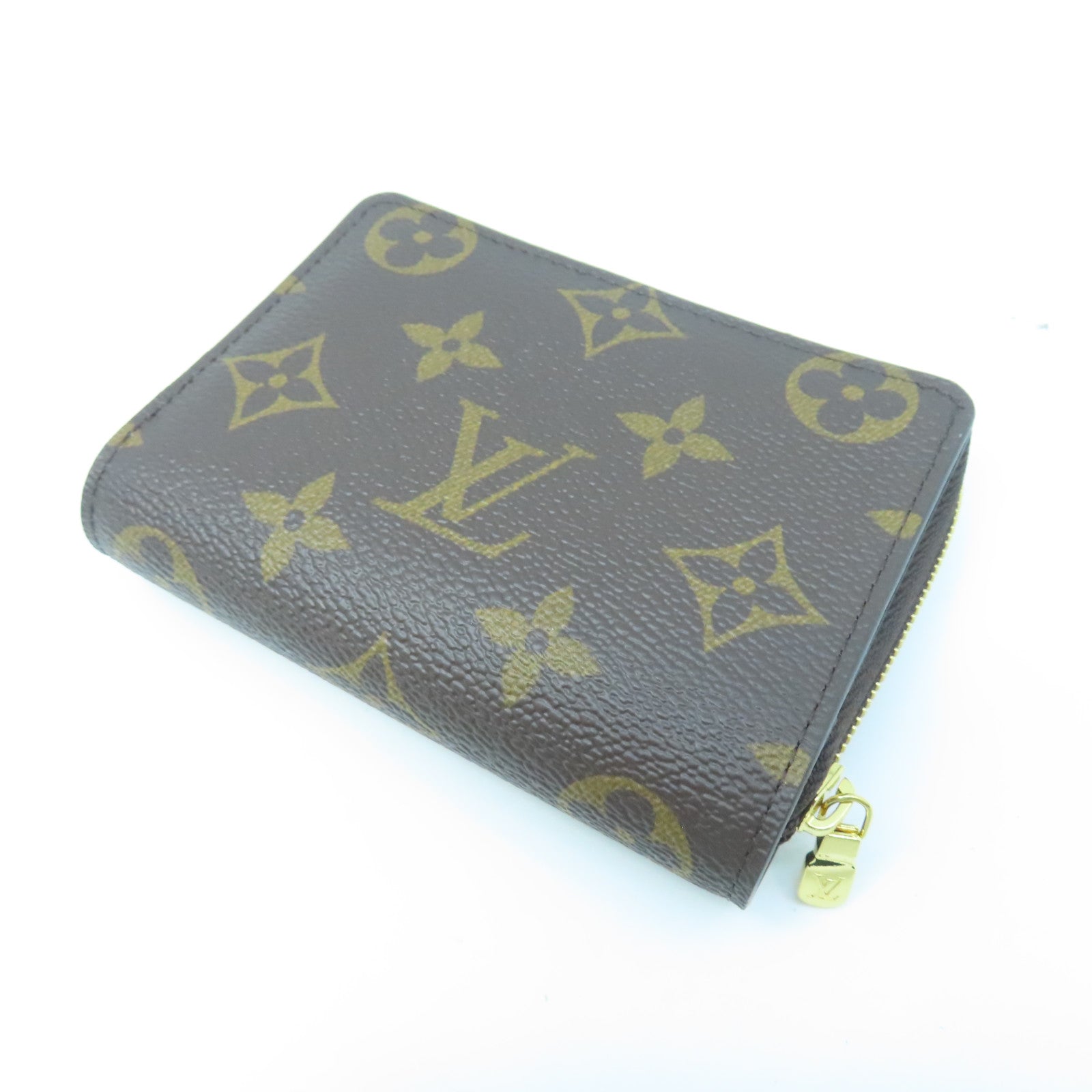 LOUIS VUITTON Monogram Lou Wallet gold buckle wallet brown