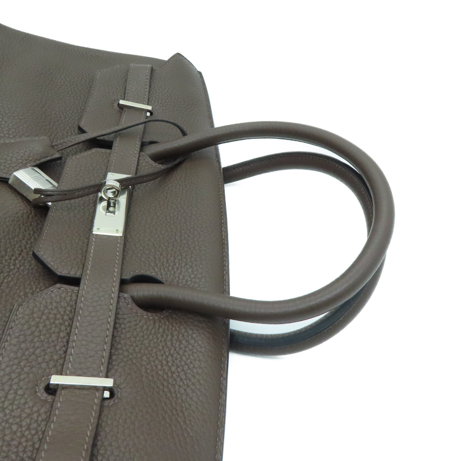 HERMES Togo皮革Birkin 40銀扣手挽袋Chocolate/啡色