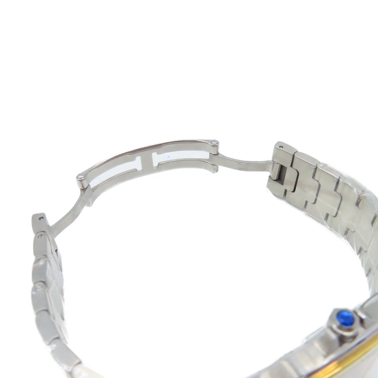 CARTIER Santos Galbee Watch 18K黃金/不鏽鋼自動機芯手錶白色