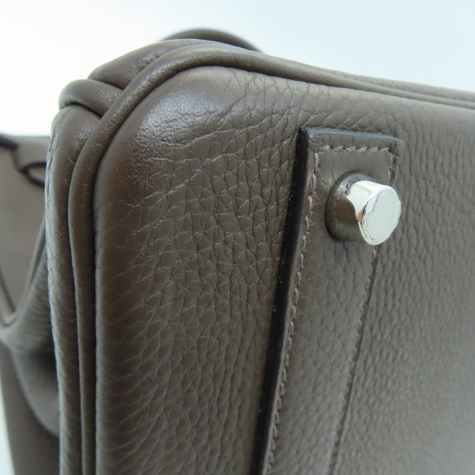 HERMES Togo皮革Birkin 40銀扣手挽袋Chocolate/啡色