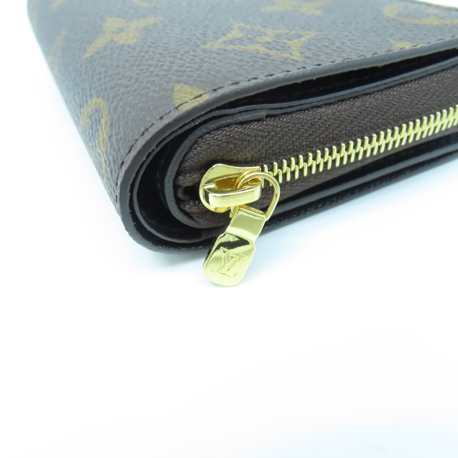 LOUIS VUITTON Monogram Lou Wallet gold buckle wallet brown