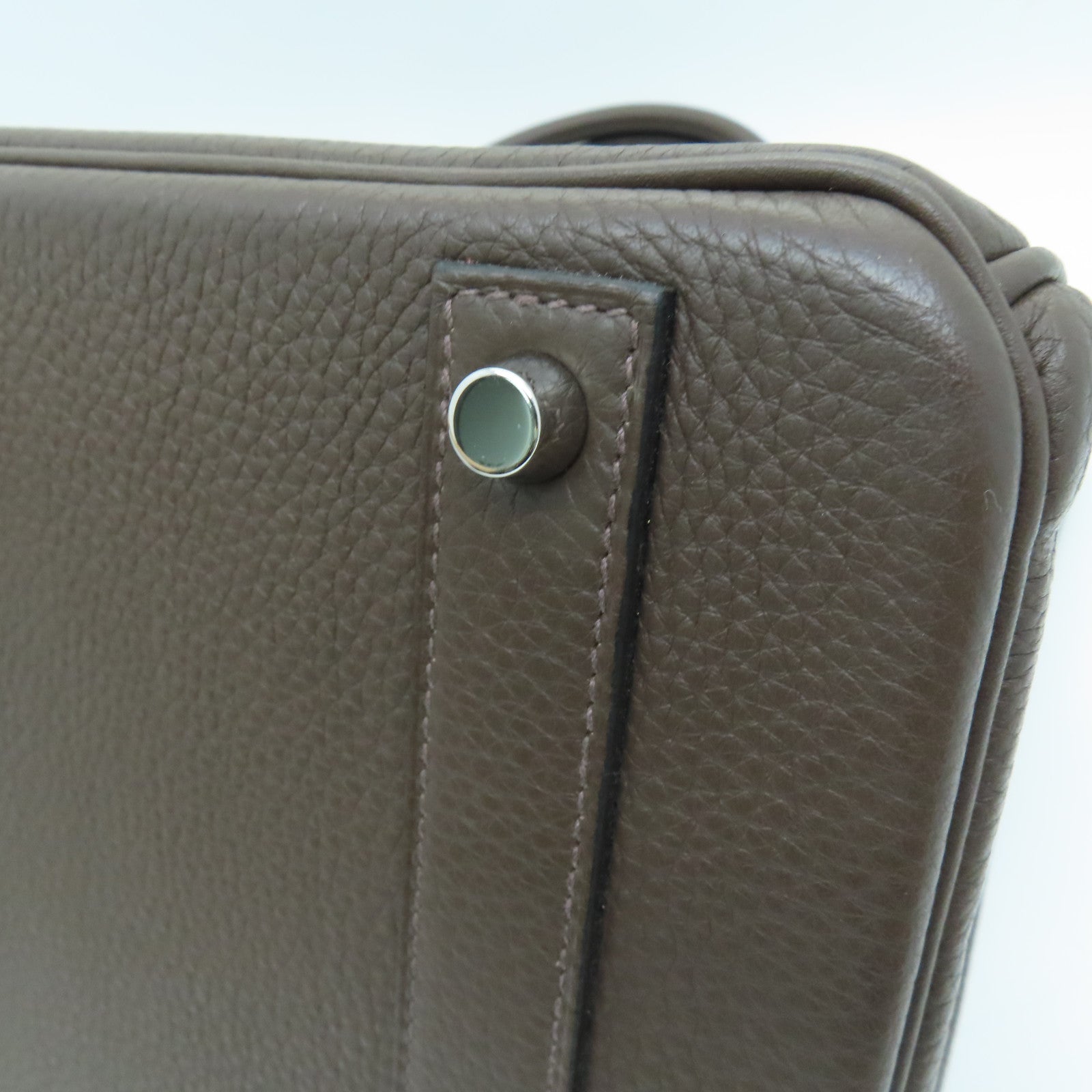 HERMES Togo皮革Birkin 40銀扣手挽袋Chocolate/啡色
