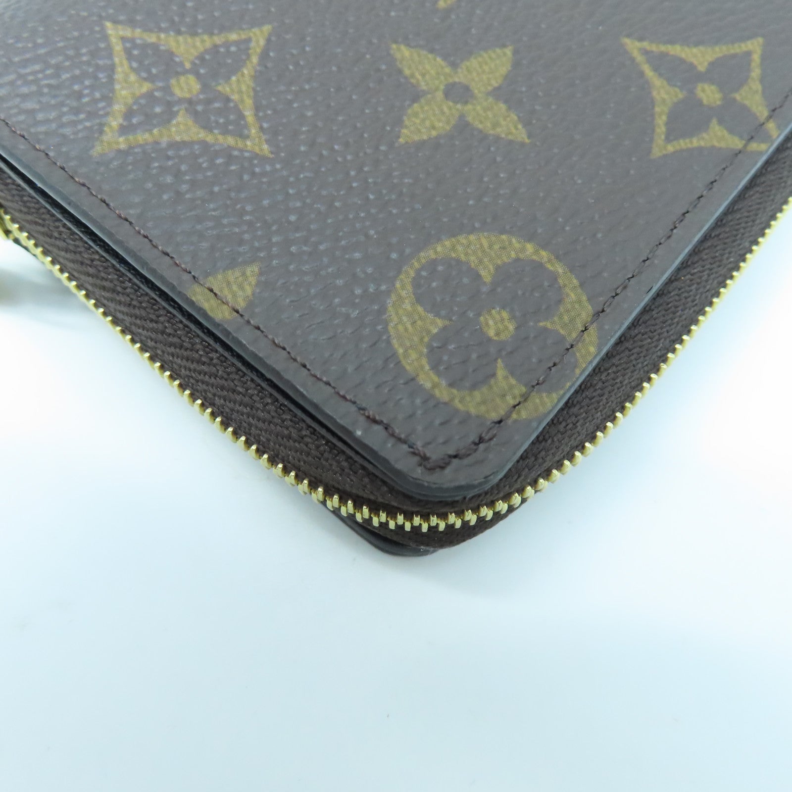 LOUIS VUITTON Monogram Lou Wallet gold buckle wallet brown