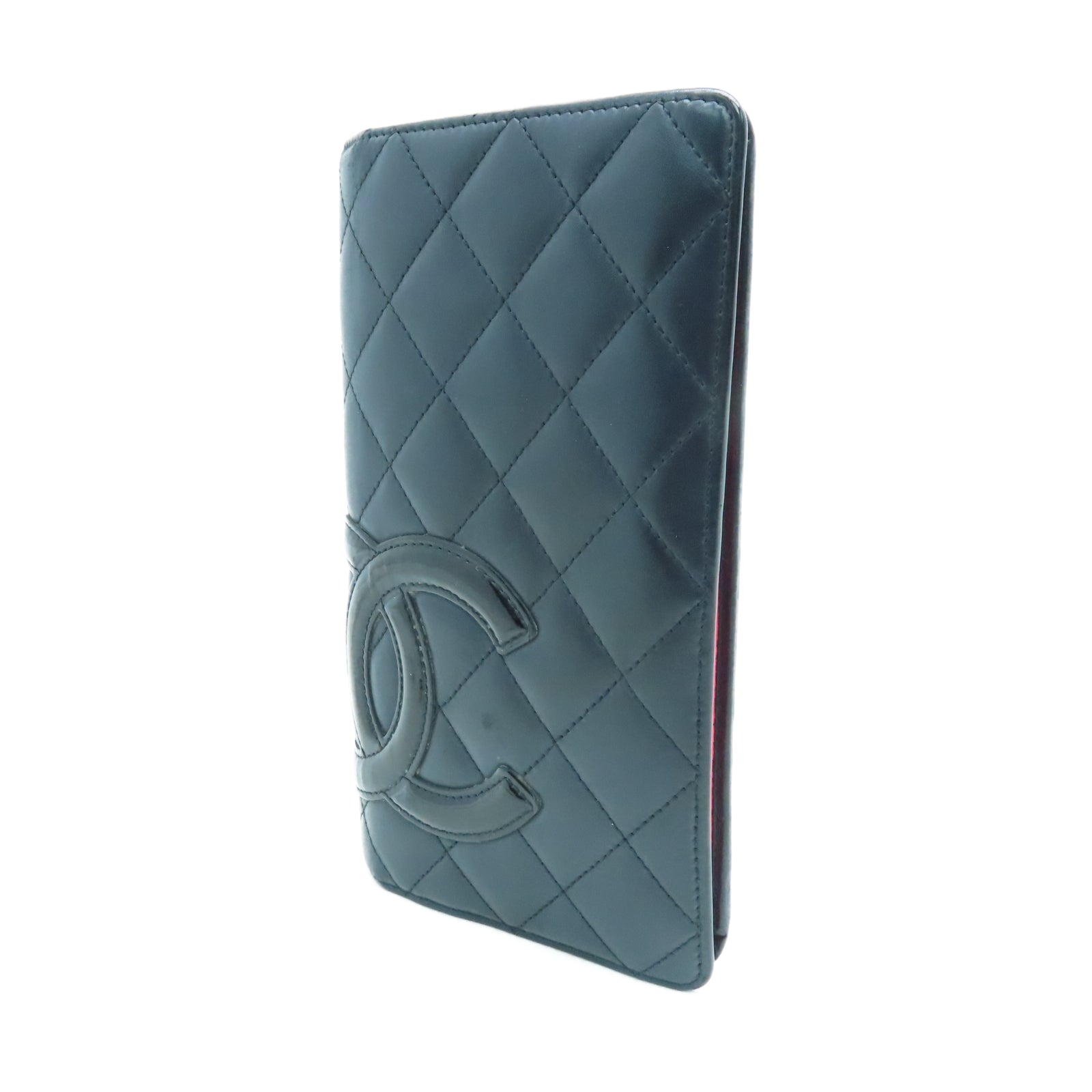 CHANEL 菱格Cambon皮革Wallet银扣长钱包