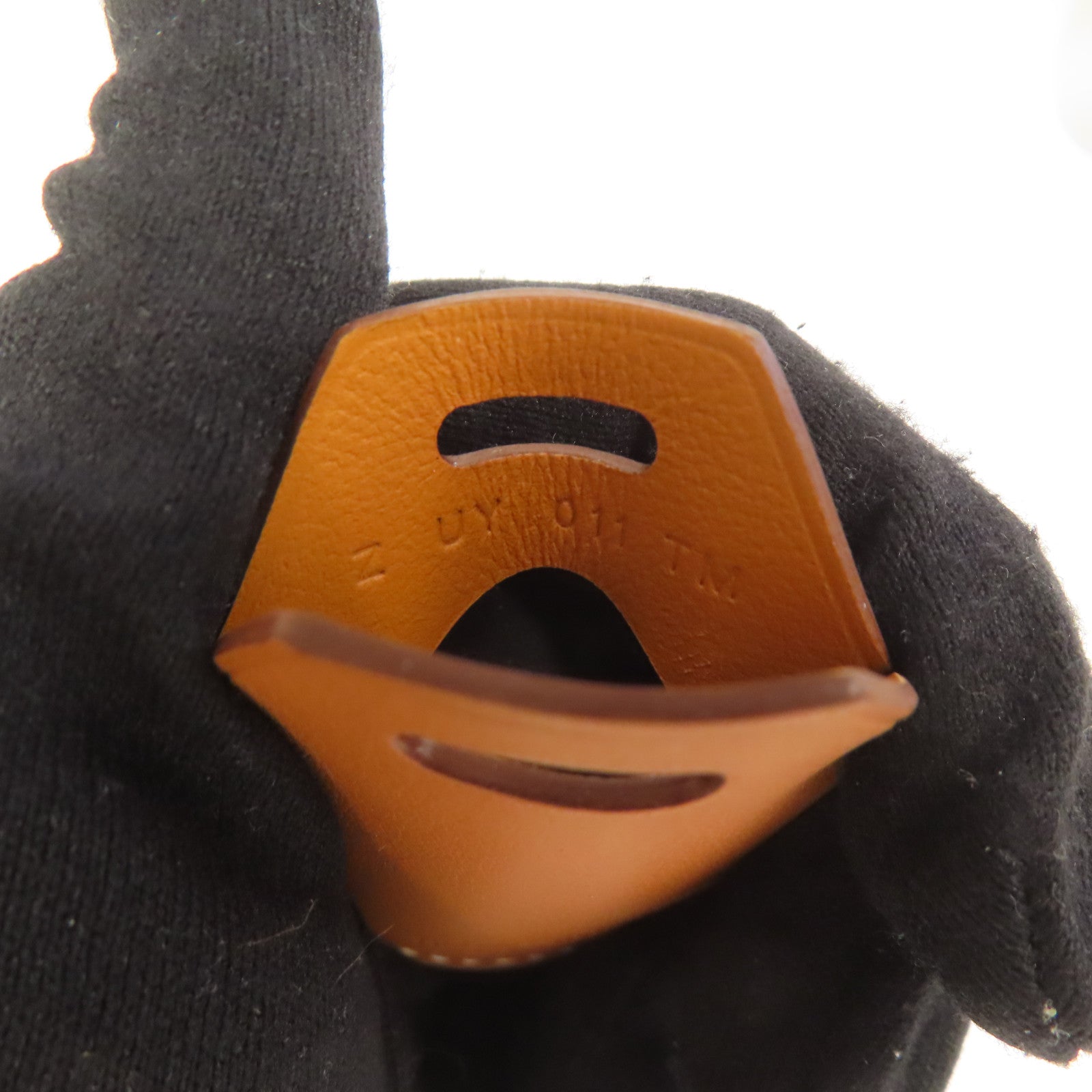 HERMES Veau Swift皮革Apple Air Tag Bicolor Bag Charm保護套金色/經典駝色