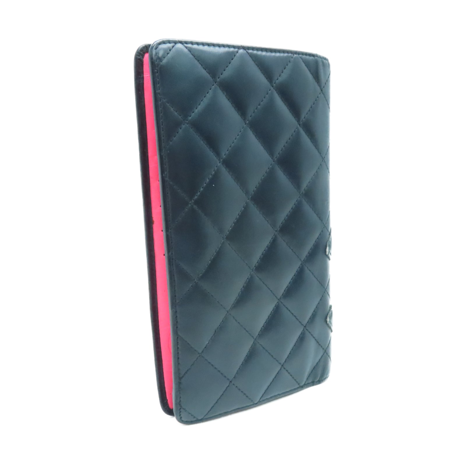 CHANEL 菱格Cambon皮革Wallet银扣长钱包