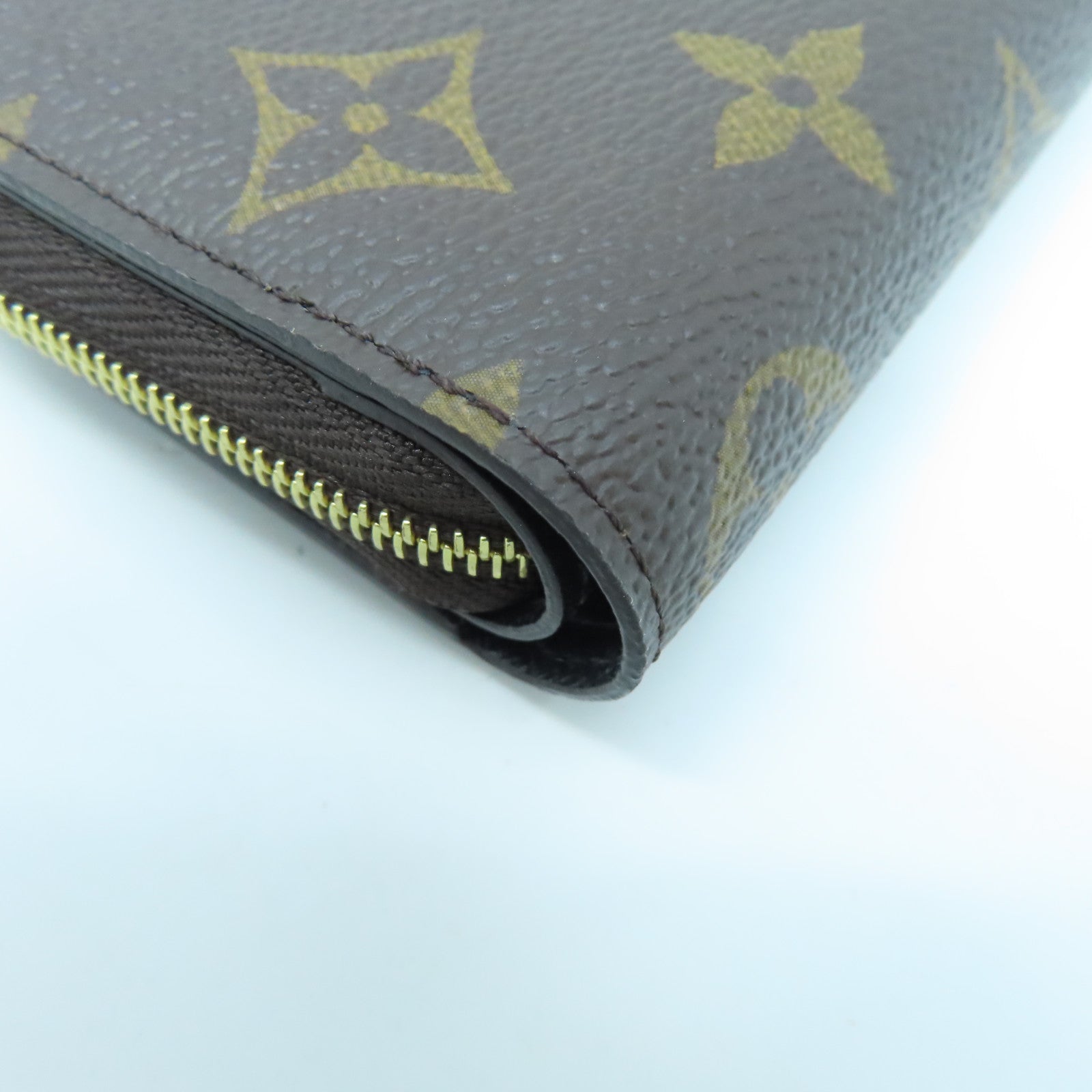 LOUIS VUITTON Monogram Lou Wallet gold buckle wallet brown