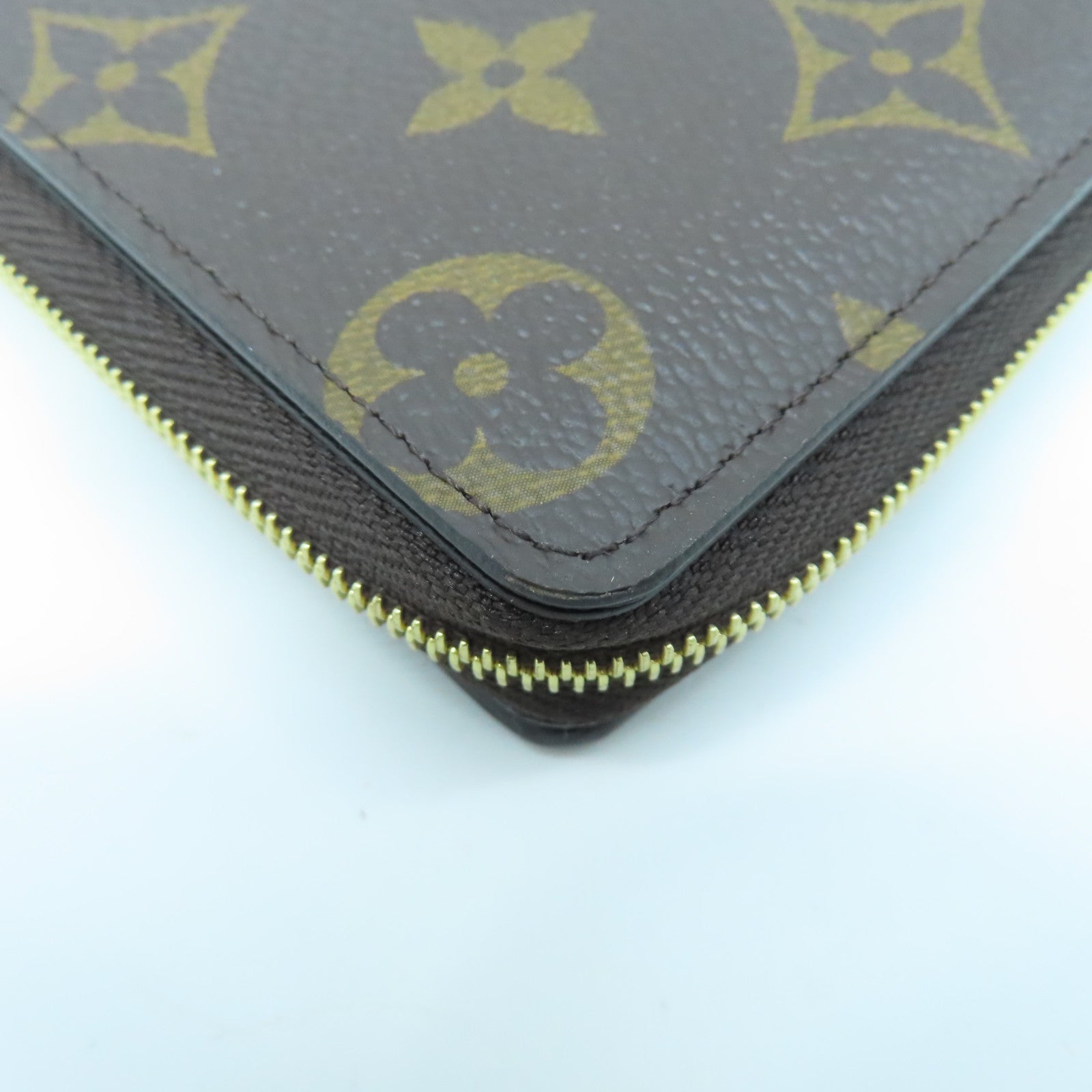 LOUIS VUITTON Monogram Lou Wallet gold buckle wallet brown