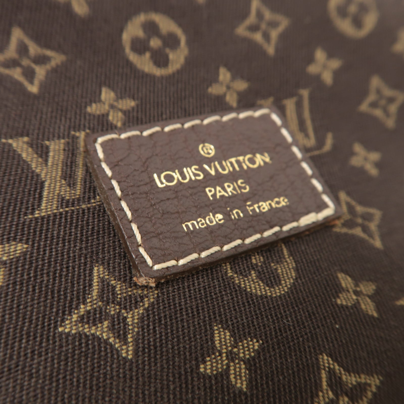 LOUIS VUITTON Monogram Mini Lin Saumur 30金扣肩背袋啡色