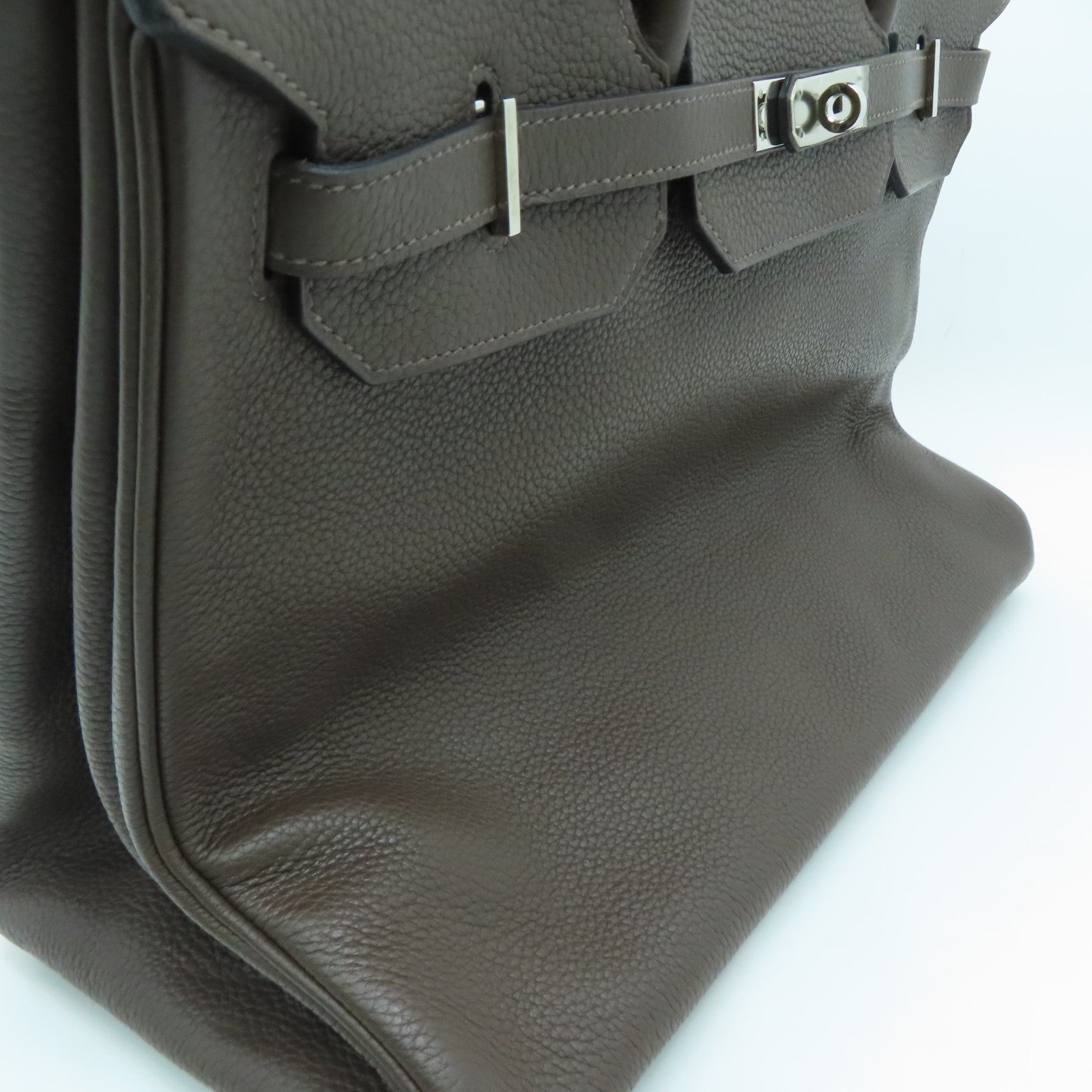 HERMES Togo皮革Birkin 40銀扣手挽袋Chocolate/啡色