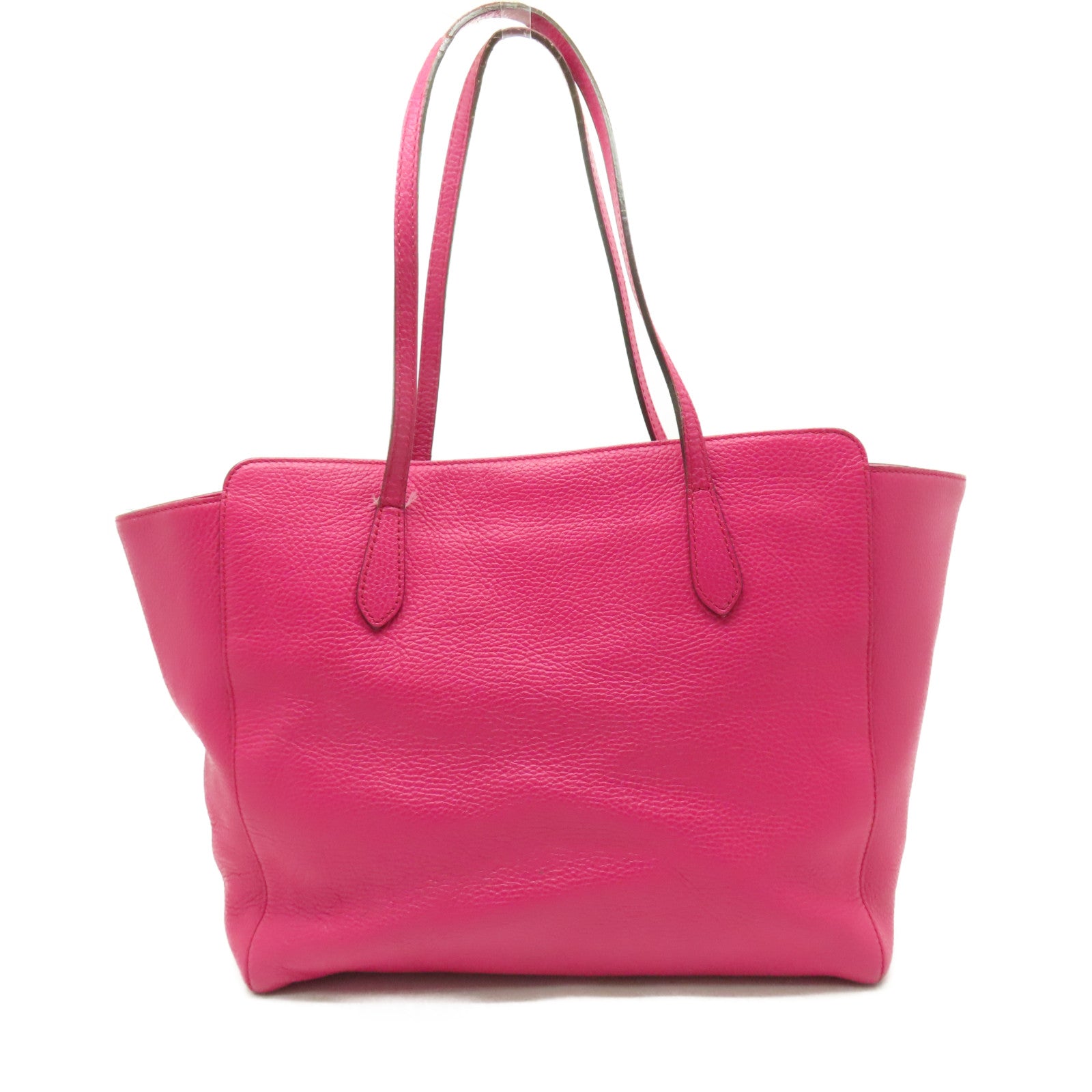 GUCCI 牛皮皮革Tote Bag金扣肩背袋桃紅色