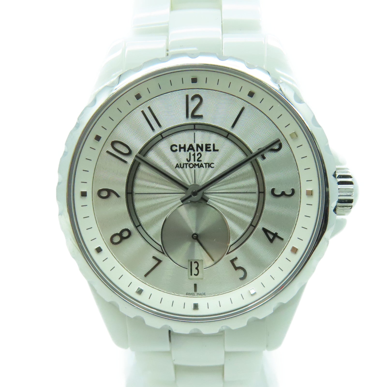 CHANEL J12陶瓷手錶自動機芯銀色/白色