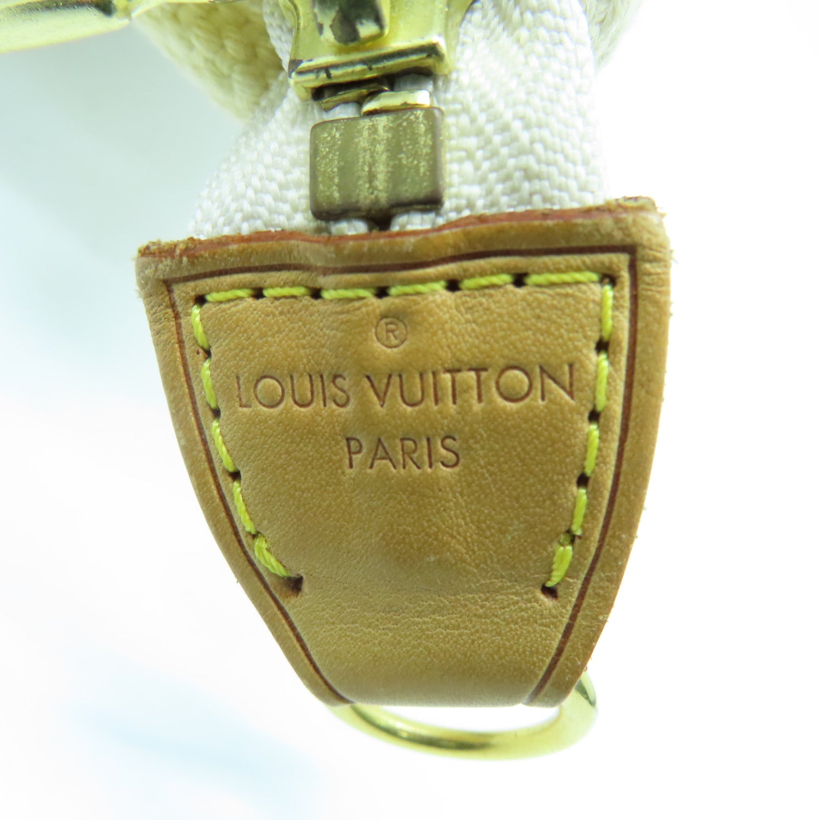 LOUIS VUITTON Antigua Cabas MM金扣手挽袋白色啡色