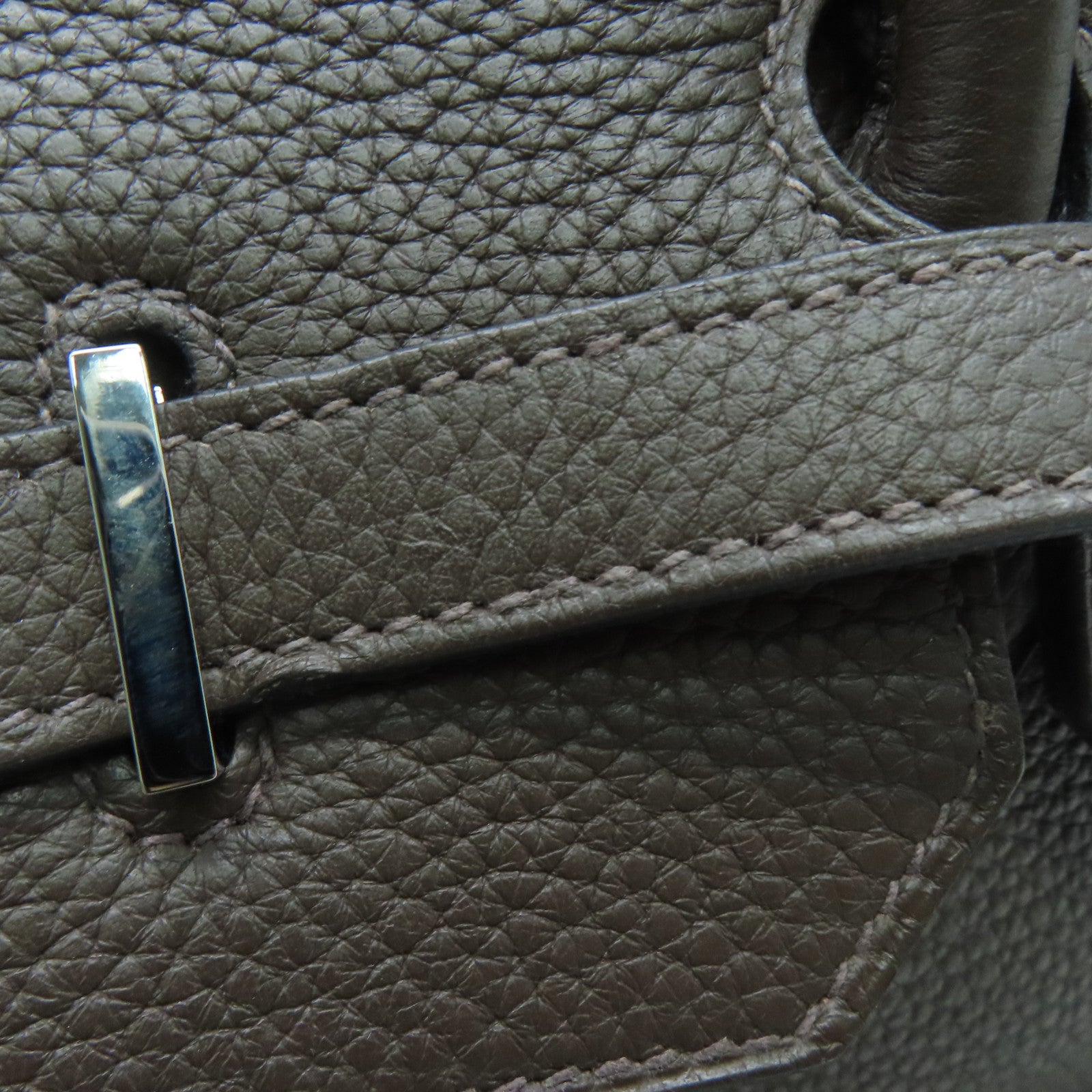 HERMES Togo皮革Birkin 40銀扣手挽袋Chocolate/啡色