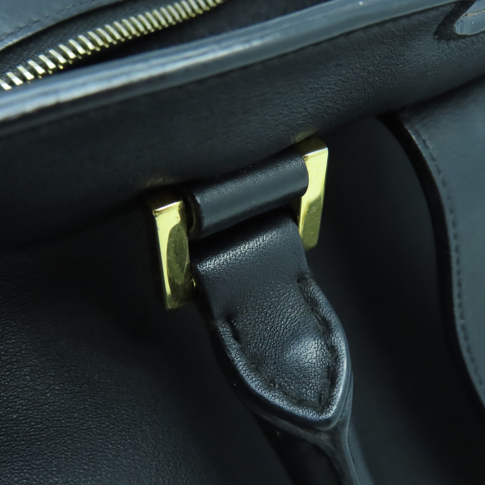 YVES SAINT LAURENT 牛皮皮革2 Way Shoulder Bag金扣手挽肩背兩用袋黑色