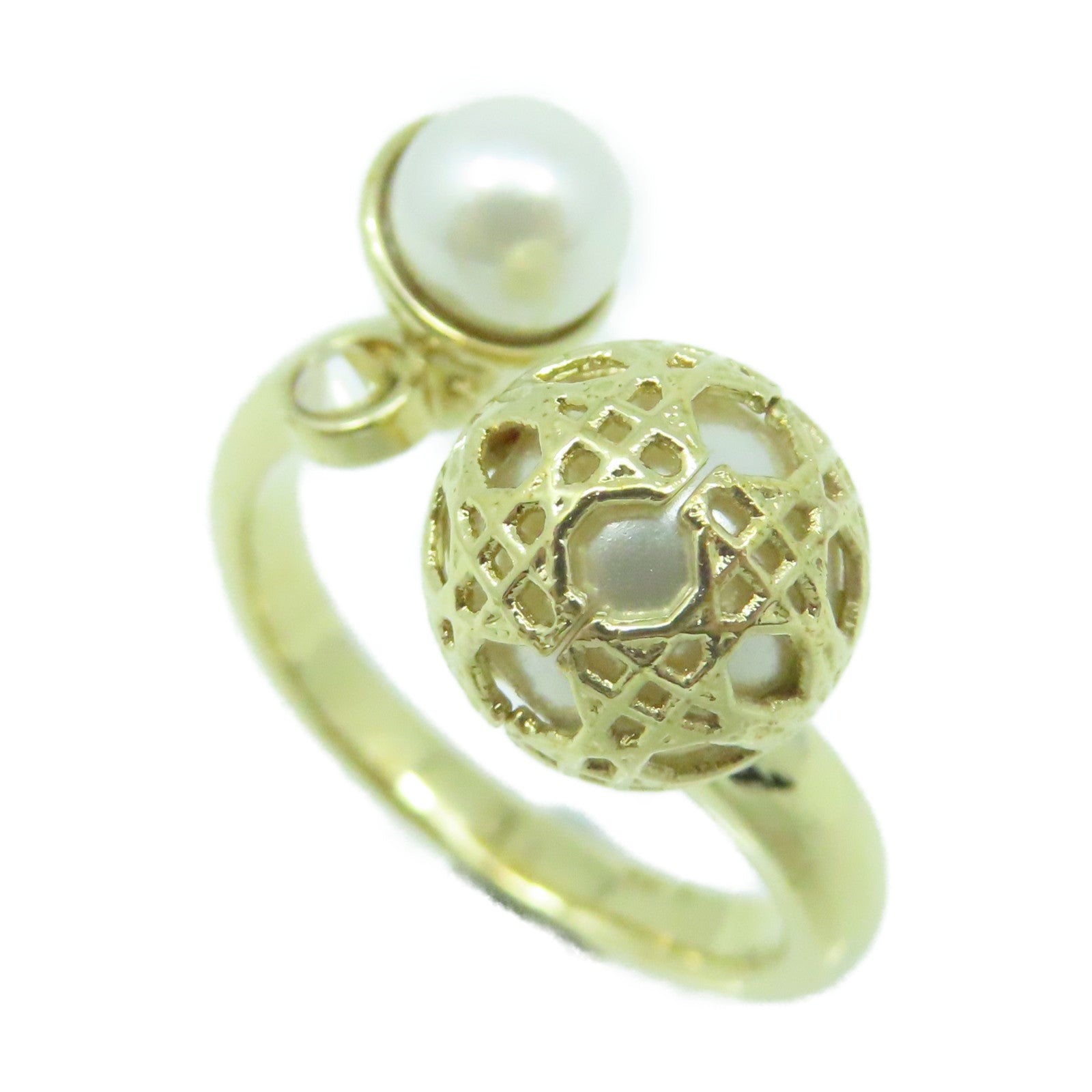 Dior 金属/仿珍珠Ring戒指US#7.25
