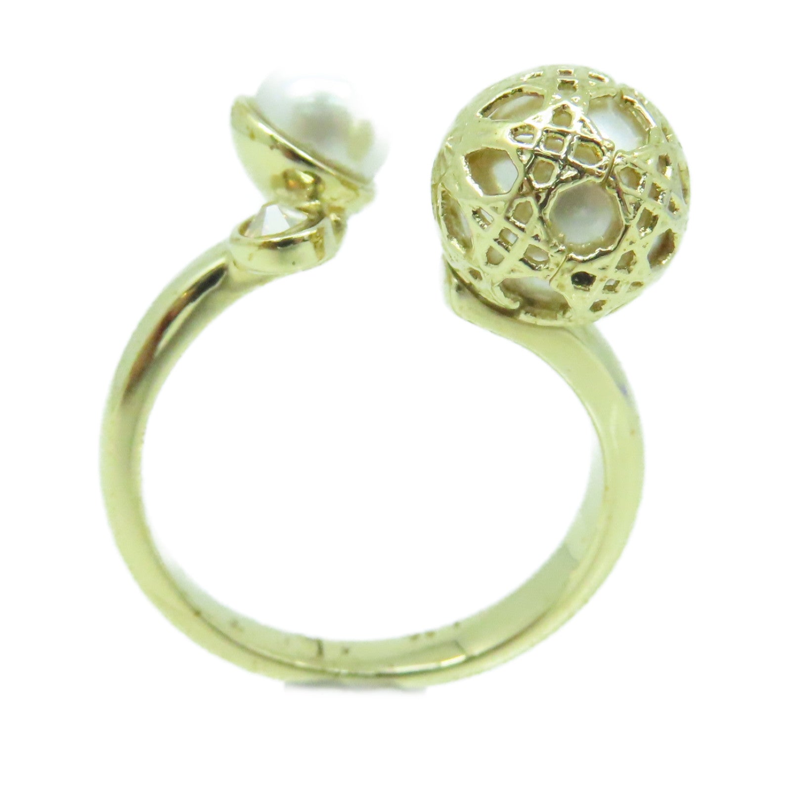 Dior 金属/仿珍珠Ring戒指US#7.25