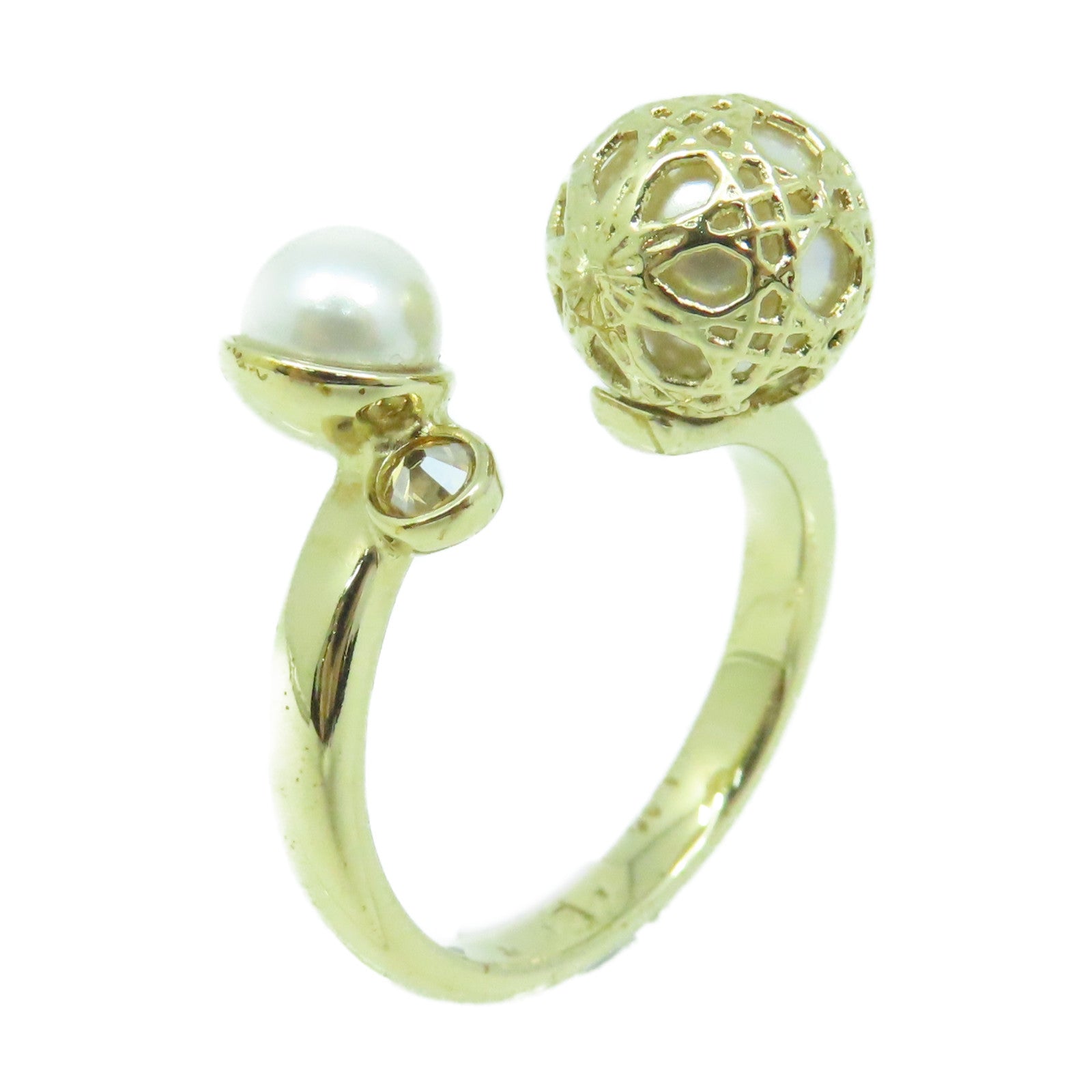 Dior 金属/仿珍珠Ring戒指US#7.25