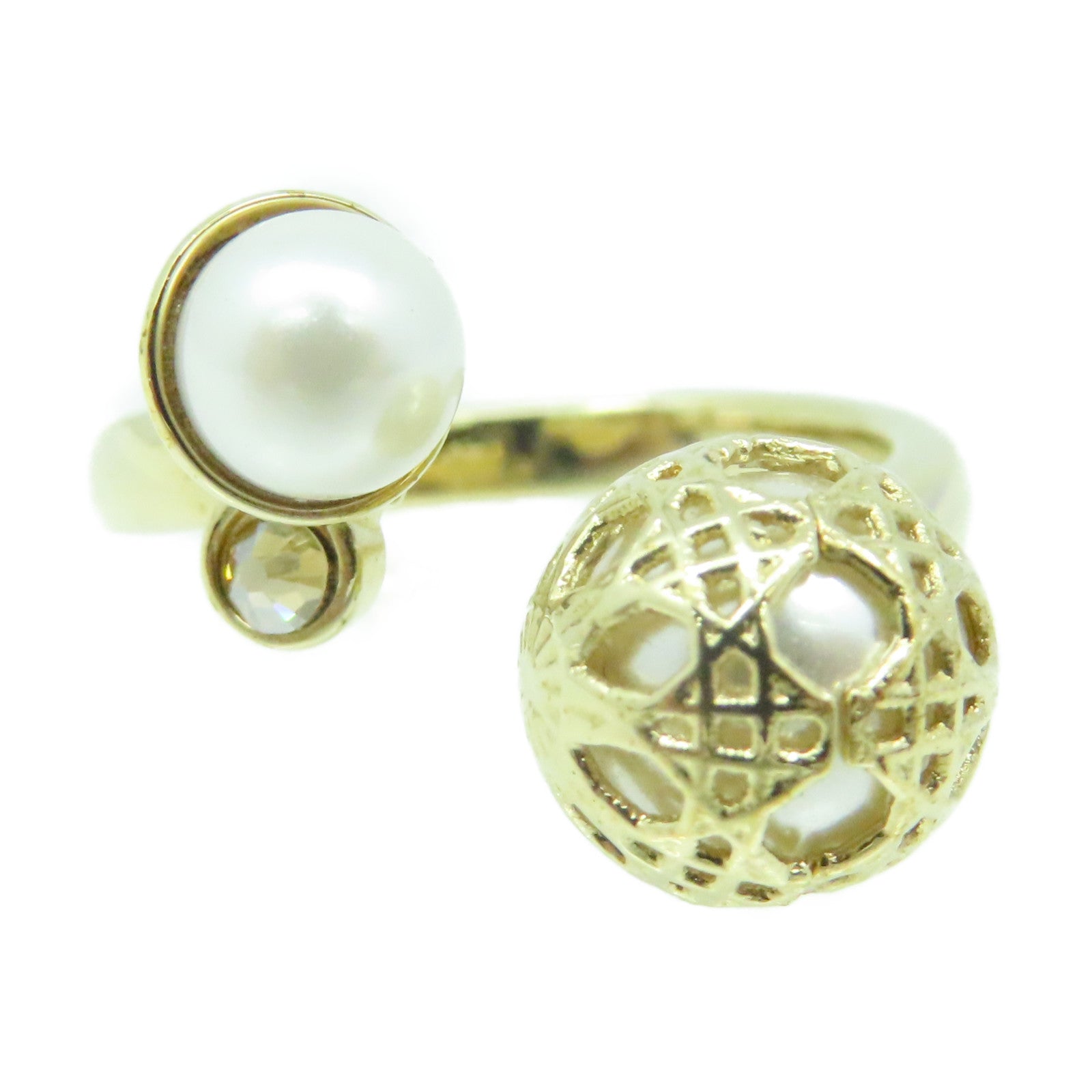 Dior 金属/仿珍珠Ring戒指US#7.25
