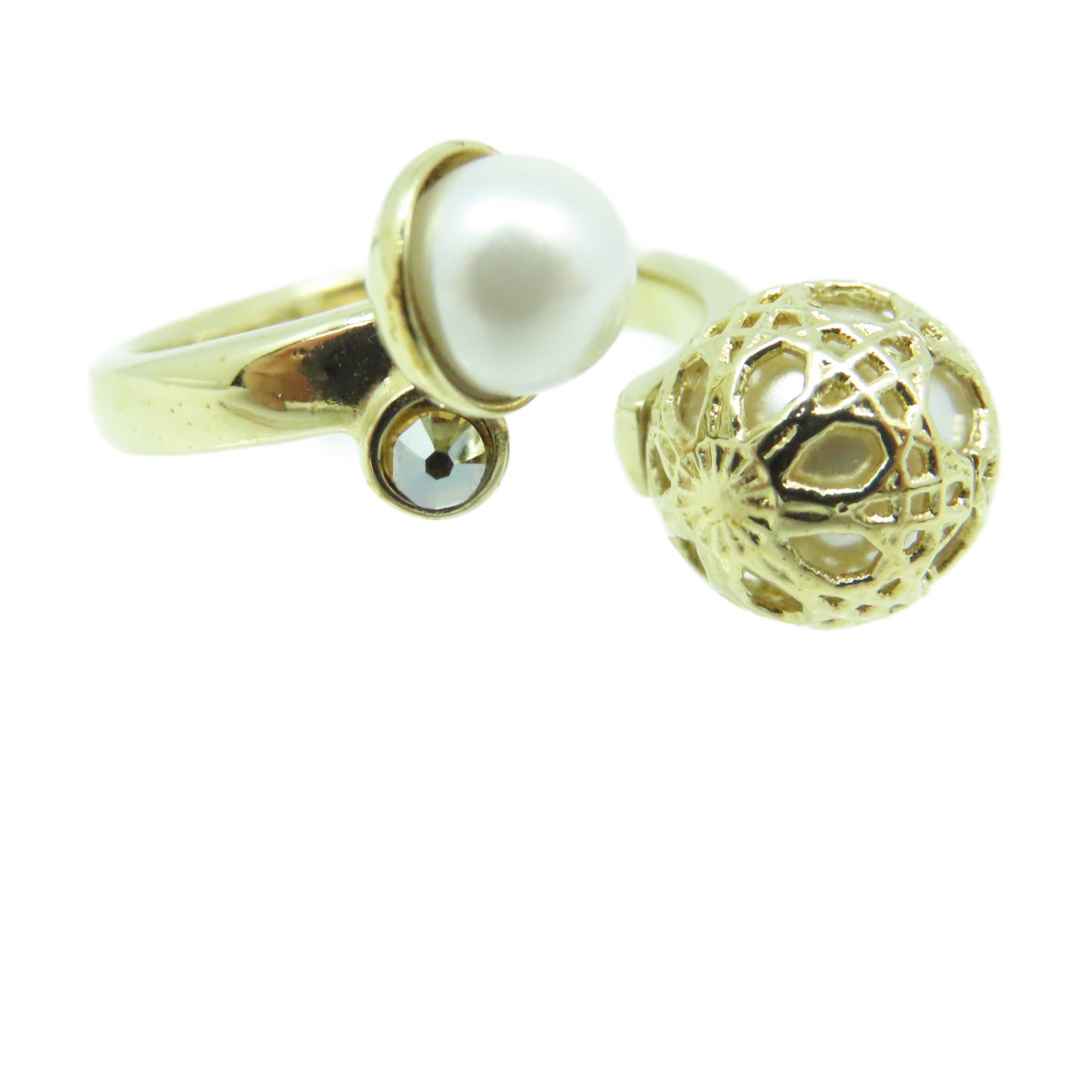 Dior 金属/仿珍珠Ring戒指US#7.25