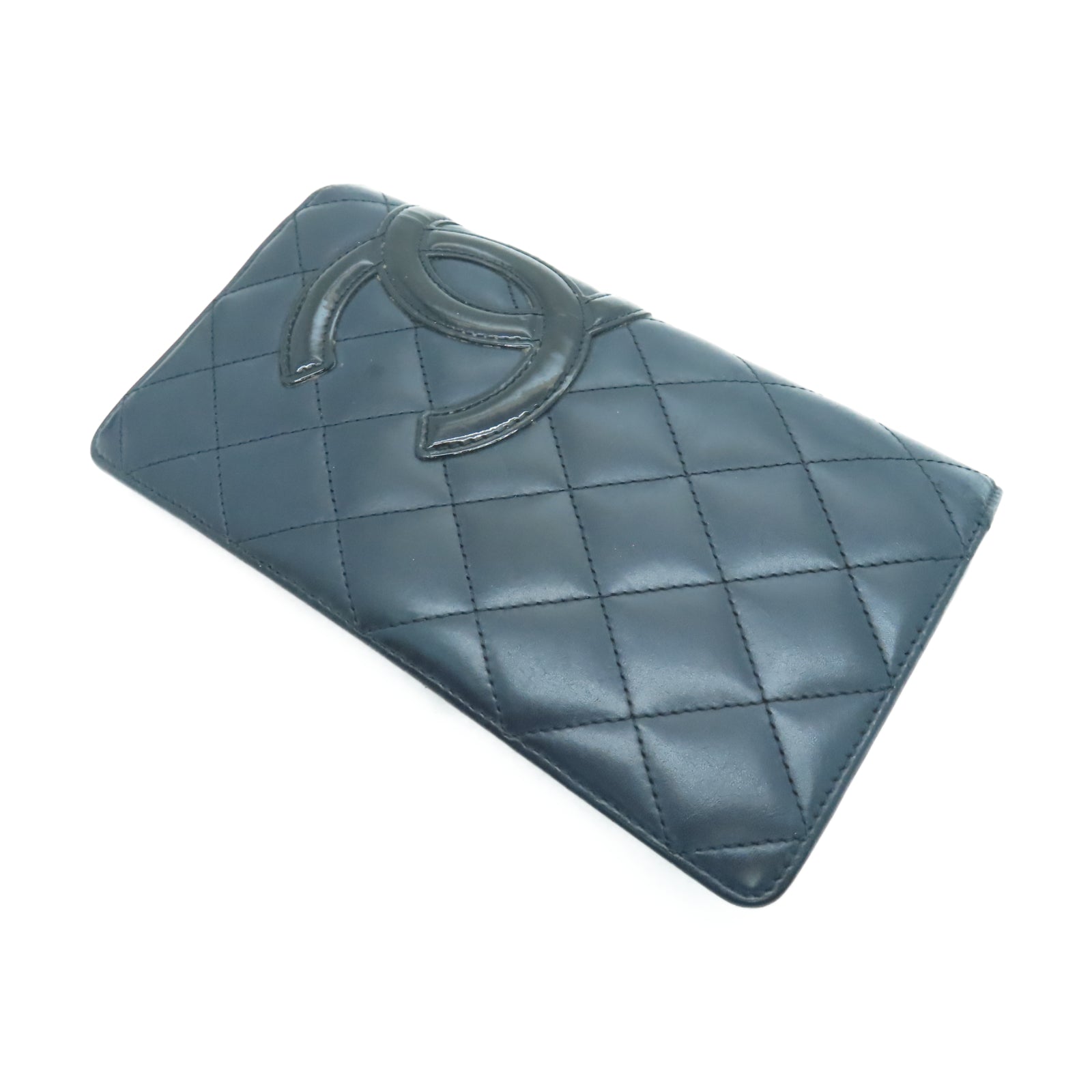 CHANEL 菱格Cambon皮革Wallet银扣长钱包