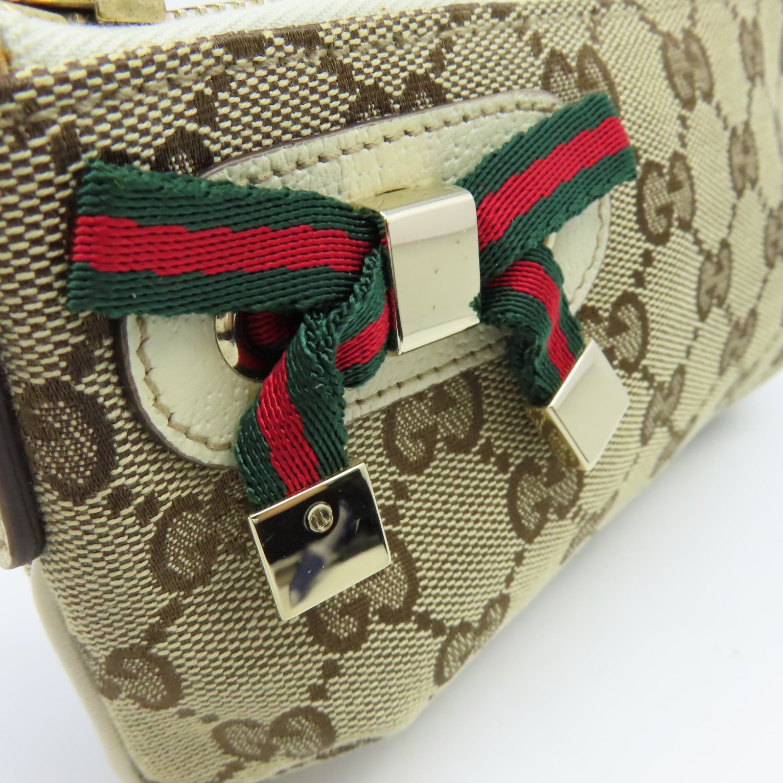 GUCCI 【激減優惠】GG帆布Pouch手拿包啡色/米白色