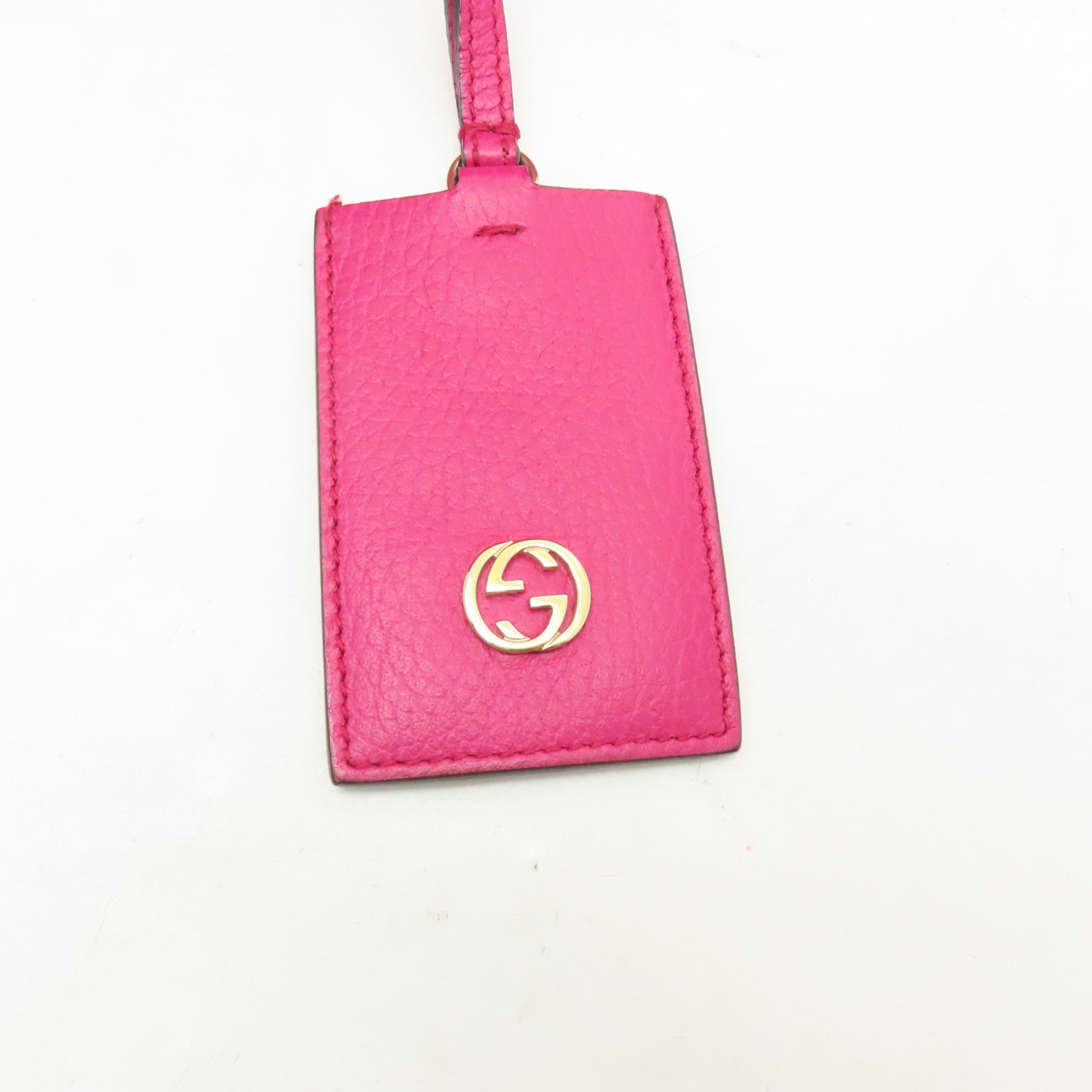 GUCCI 牛皮皮革Tote Bag金扣肩背袋桃紅色